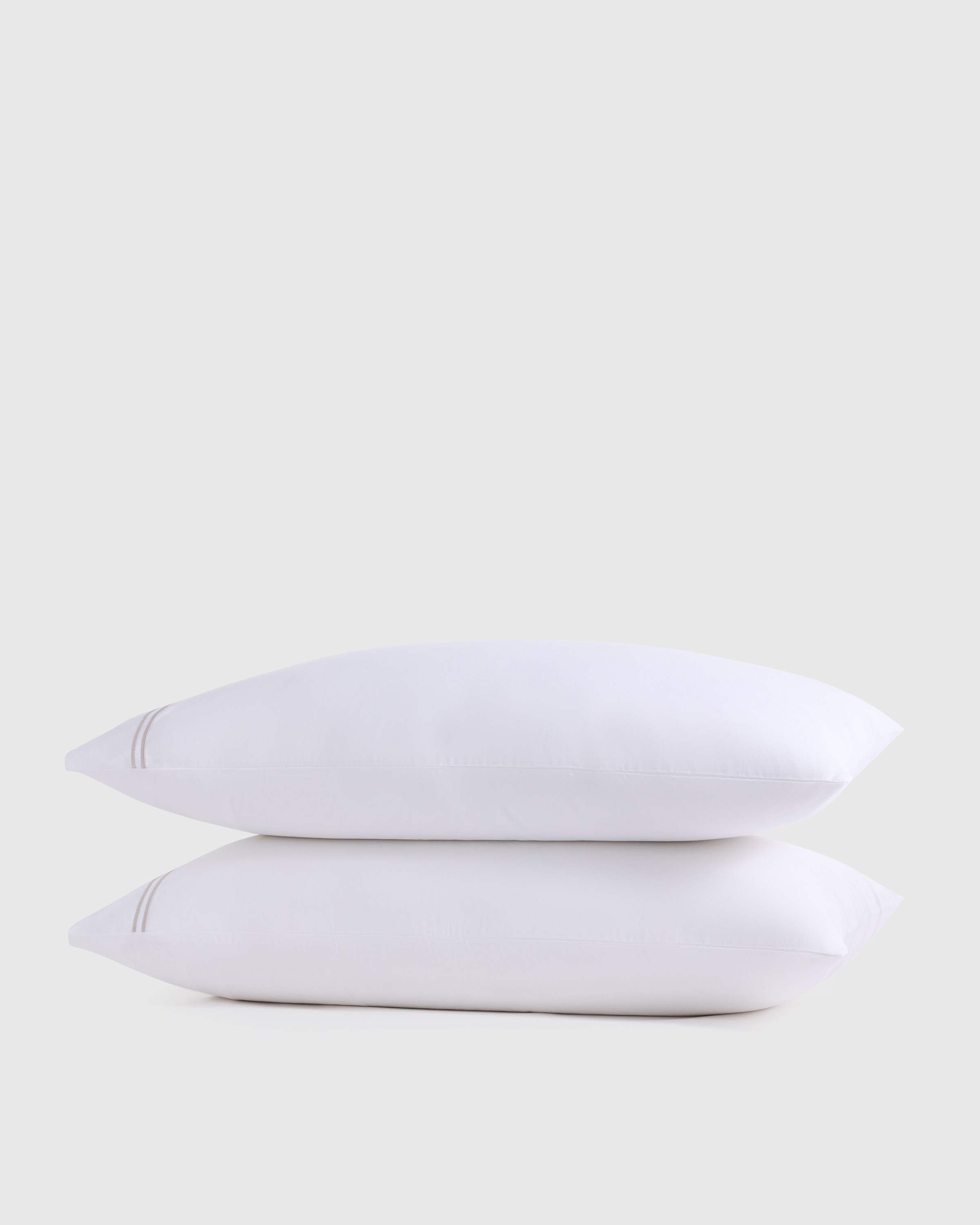 Classic Organic Percale Embellished Pillowcase Set
