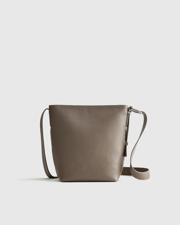 Italian Leather Bucket Crossbody