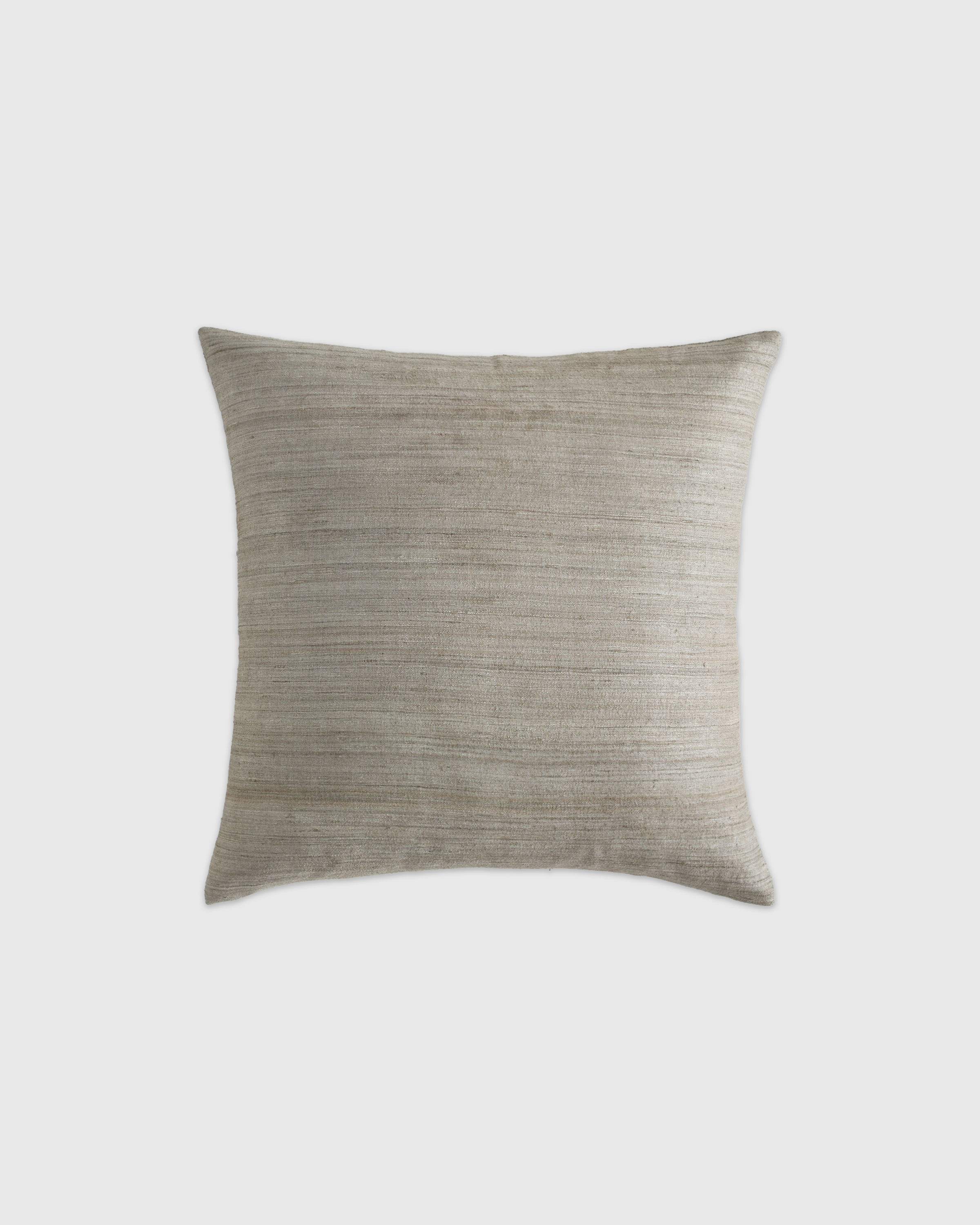 Quince Raw Silk Pillow Cover In Gray