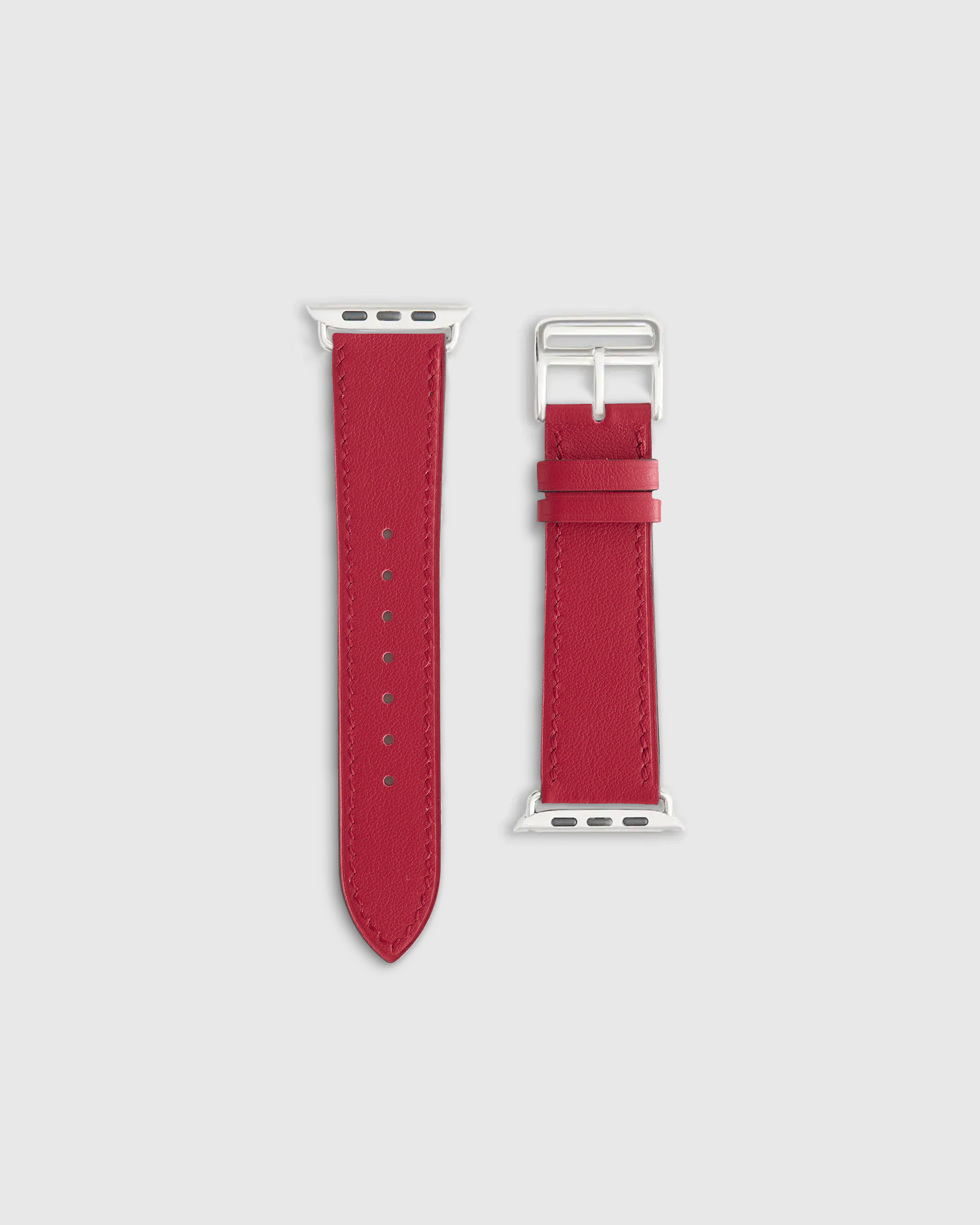 Quince Leather Apple Watch Band In Red