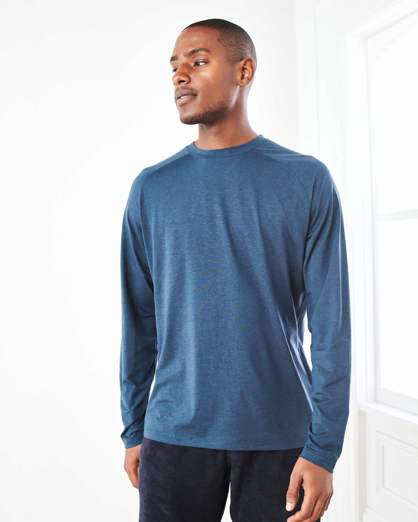 Flowknit Ultra-Soft Performance Long Sleeve Tee - Navy - 2