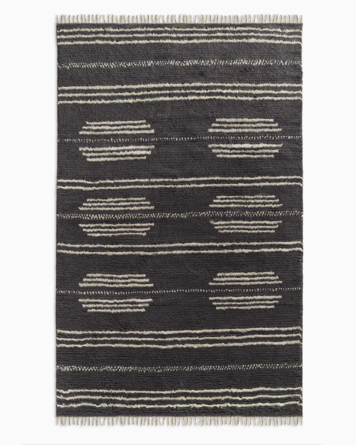 Soren Hand-Knotted Wool Rug - Charcoal/Ivory