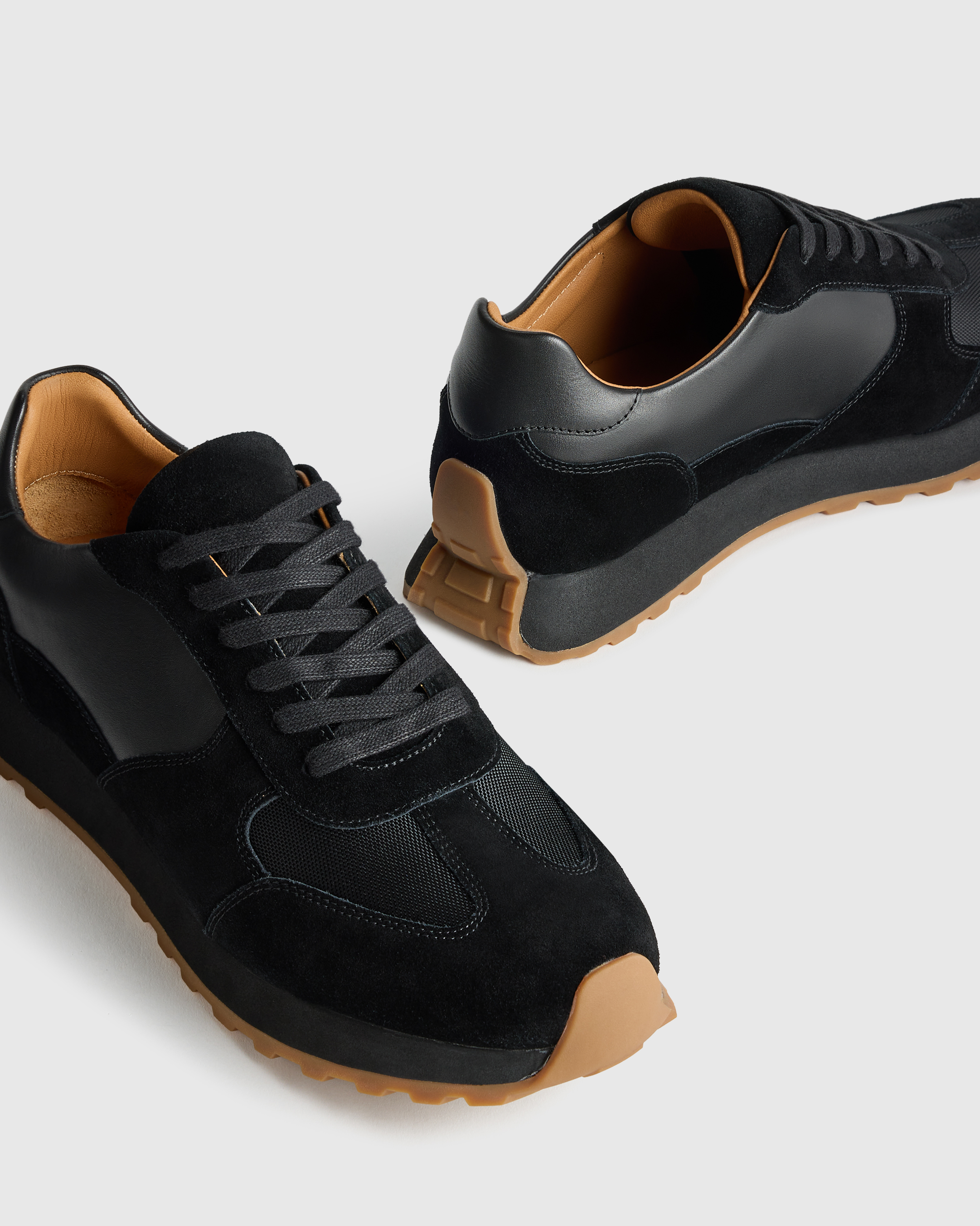 Greats Sneakers Men\'s Size 12 Black Leather Retro Running Suede Italy‎ EU 45 Men main image 3