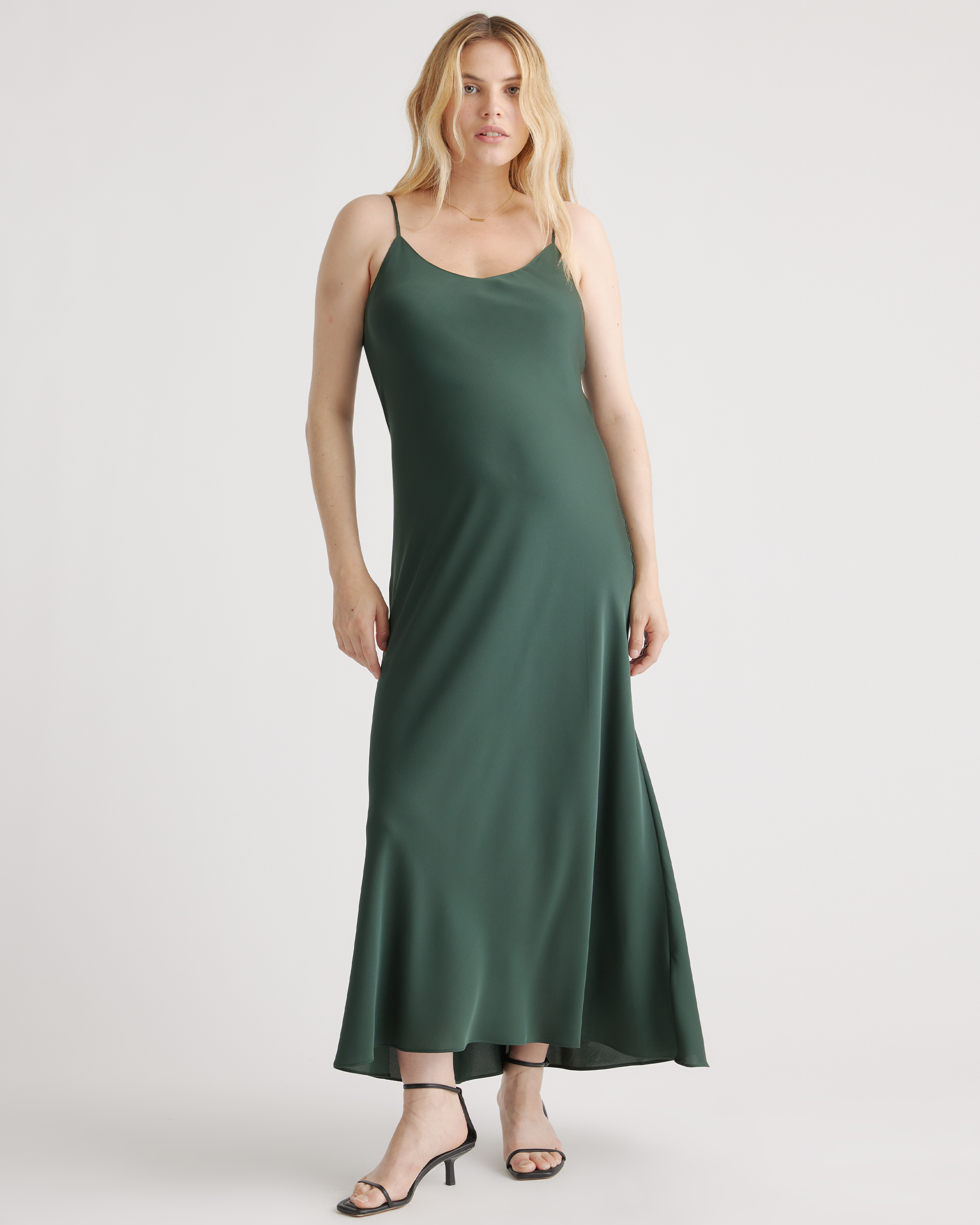 Washable Stretch Silk Maternity Slip Dress