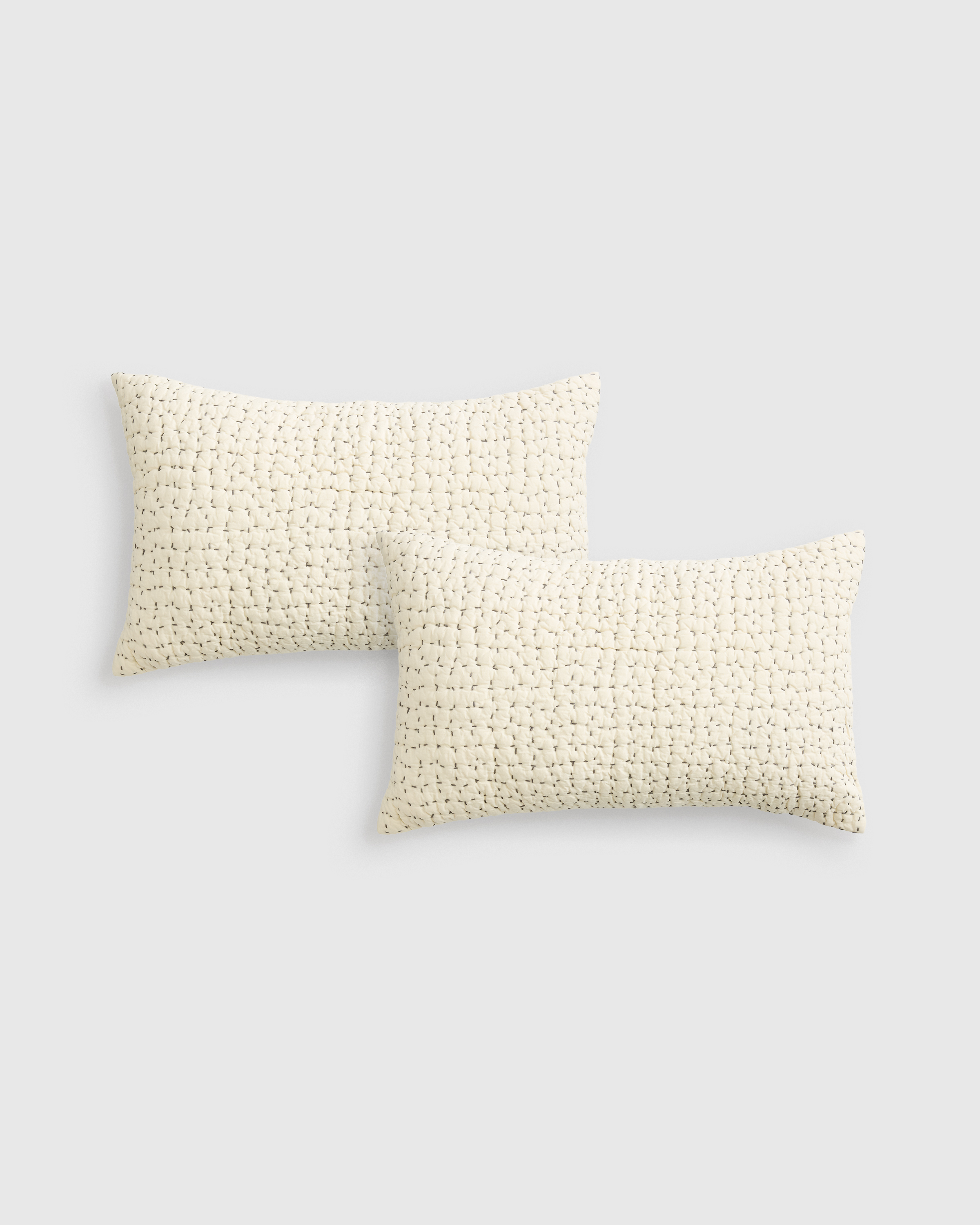 Organic Cotton Hand Stitched Pillow Cover - Set of 2