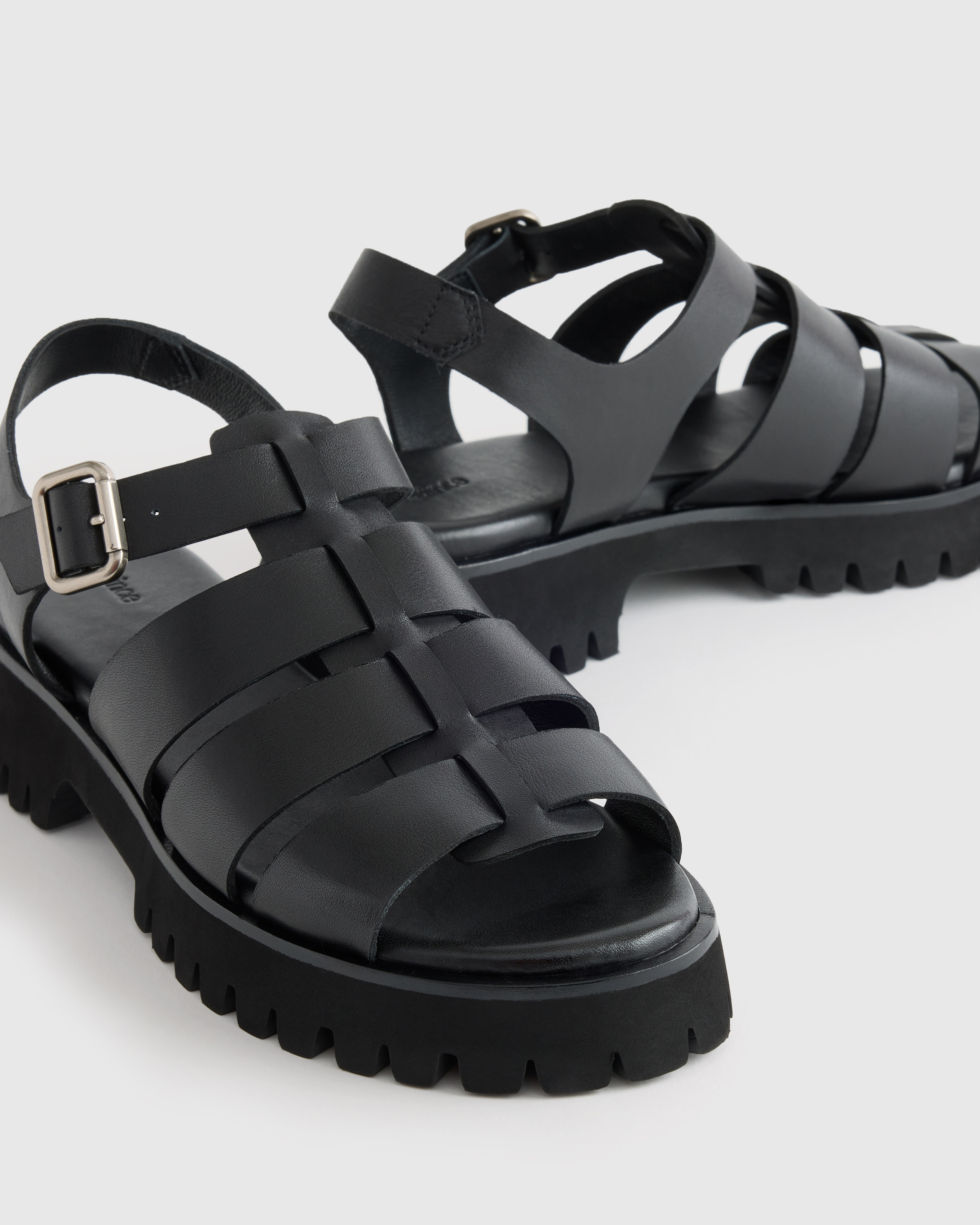 Italian Leather Lug Sole Fisherman Sandal - thumbnail 8