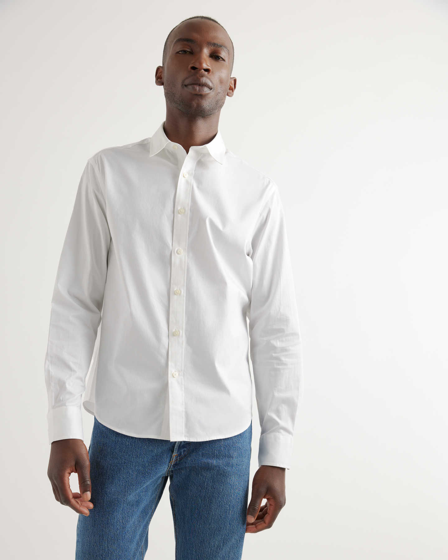 The Untucked Dress Shirt - Solid White - 12