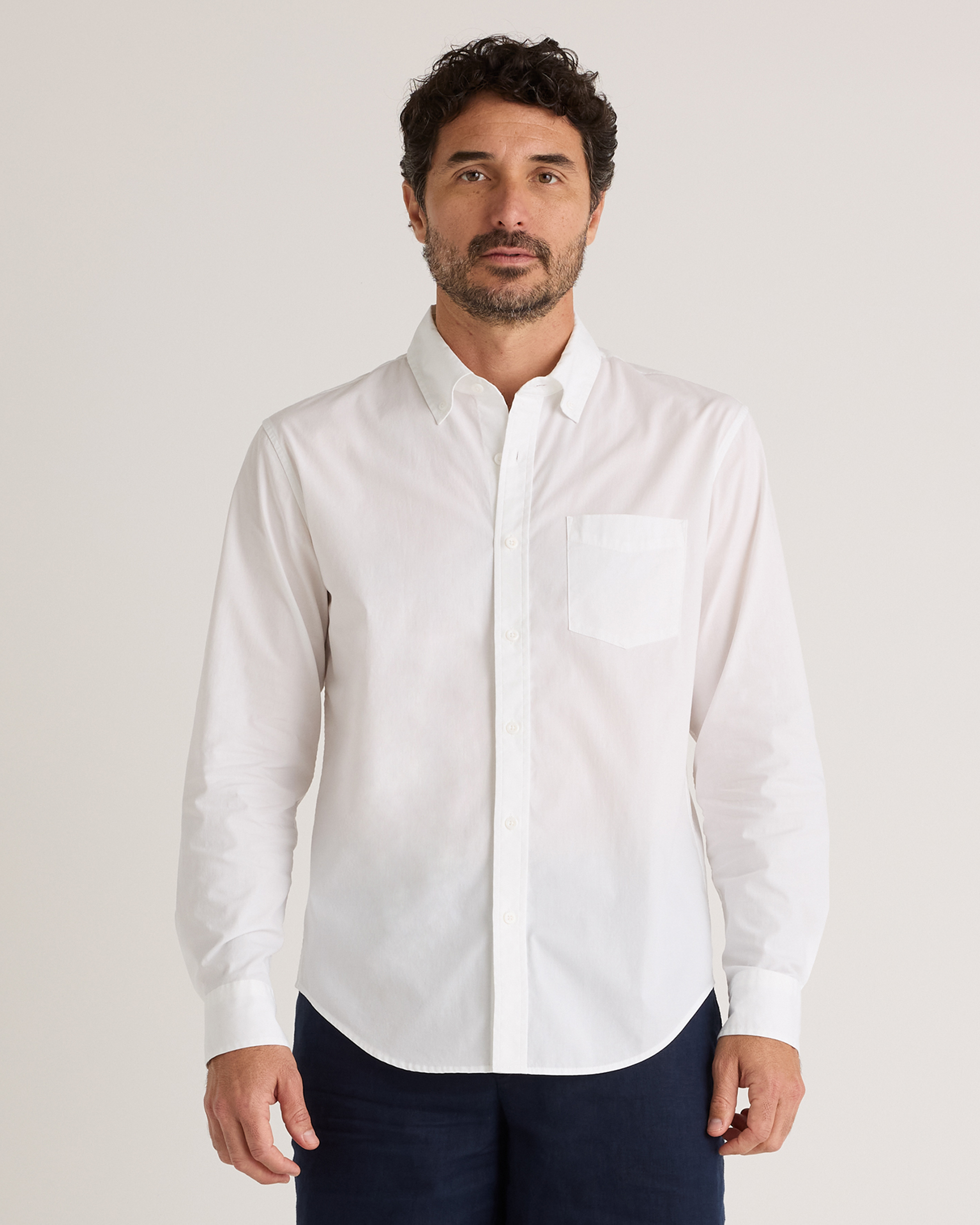 Shop Quince Men's Stretch Poplin Shirt In White