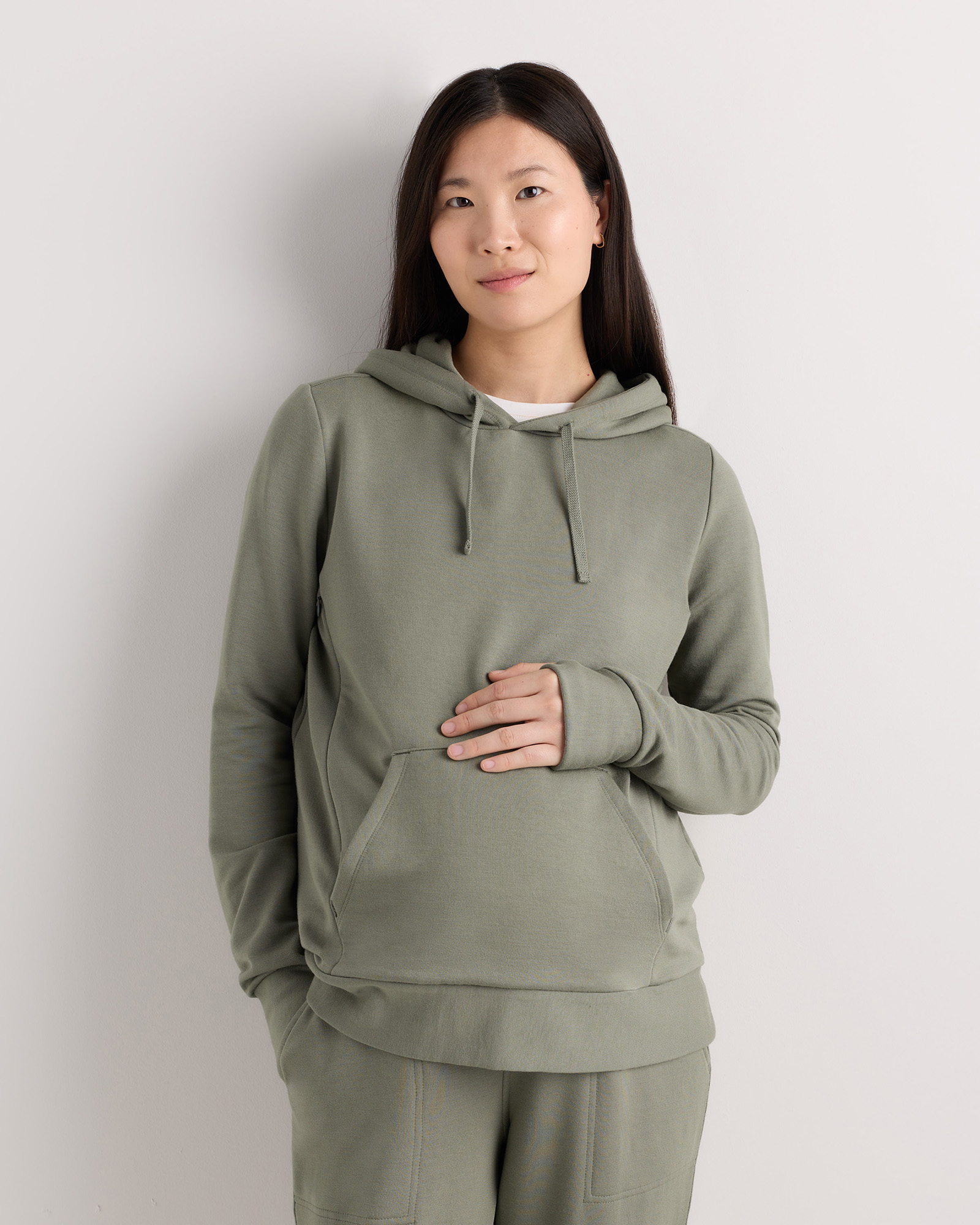 SuperSoft Fleece Maternity & Nursing Hoodie