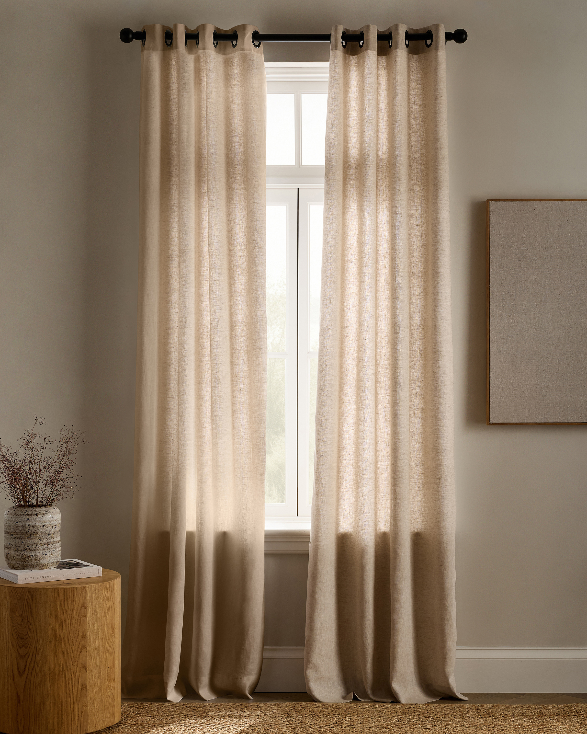 European Linen Grommet Curtain