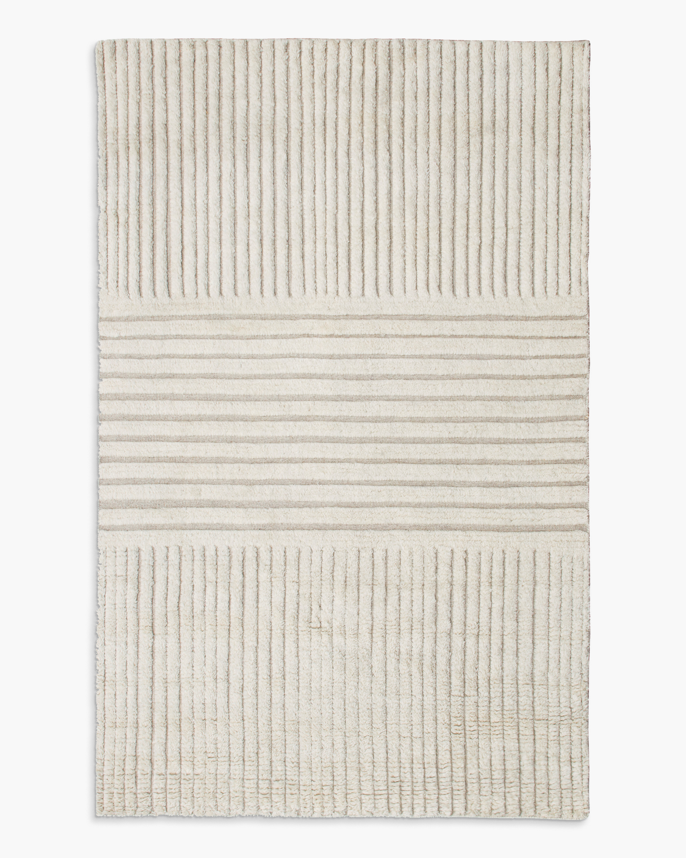 Quince Troy Hand-knotted Wool Rug In Ivory