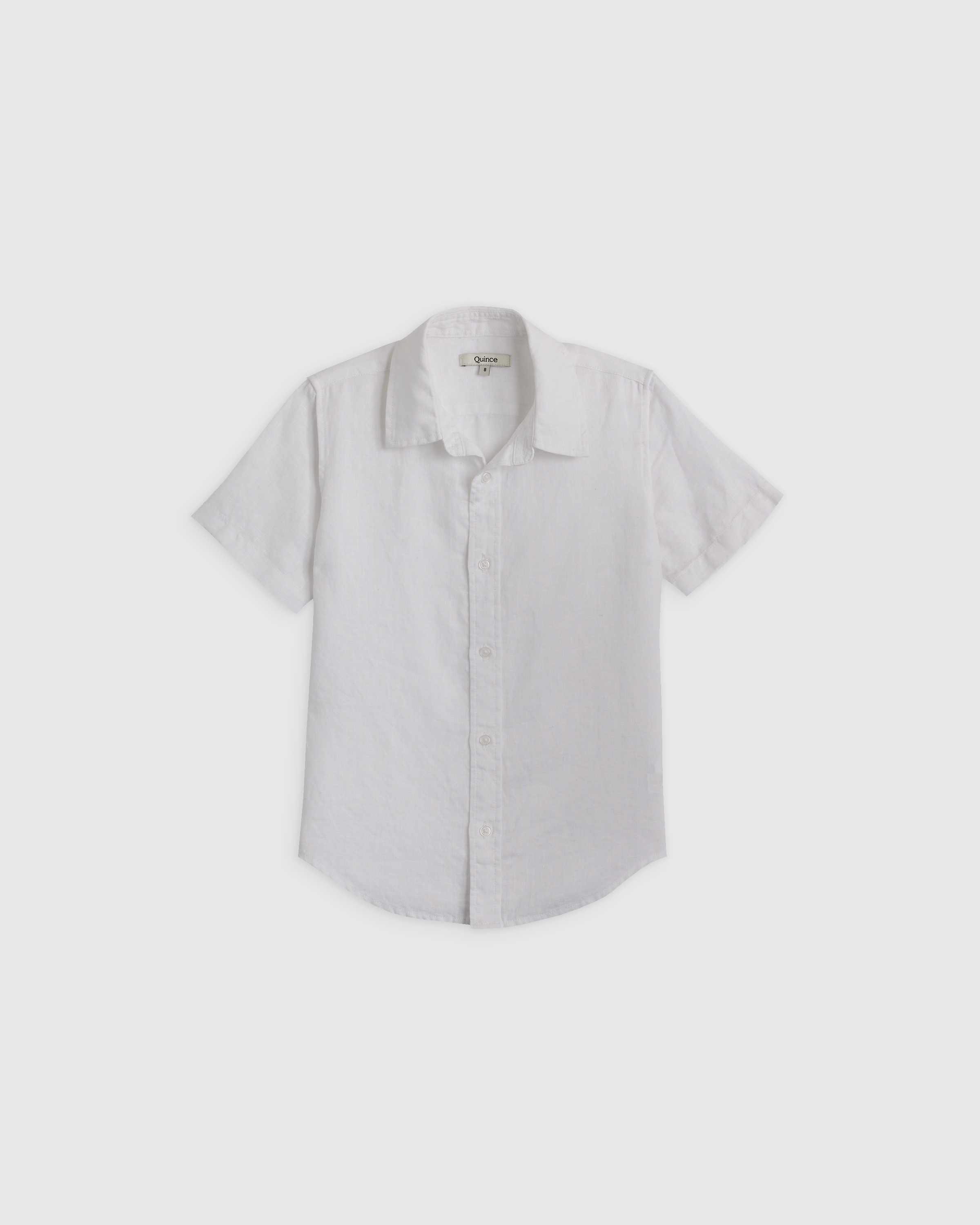 Quince 100% European Linen Short Sleeve Shirt In White