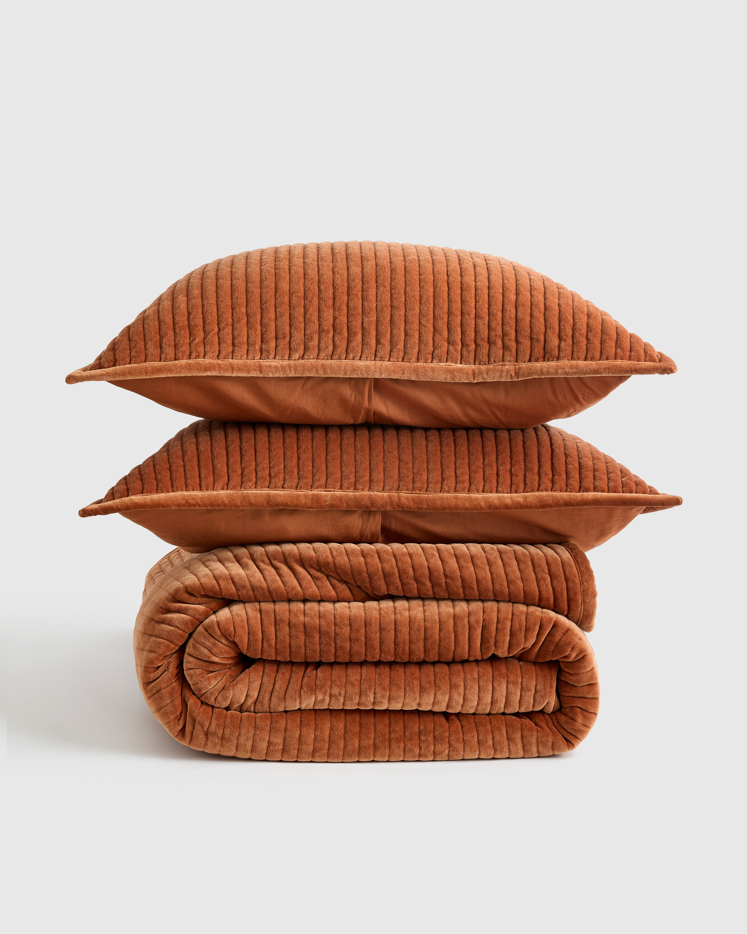 Cotton Velvet Channel Quilt Set