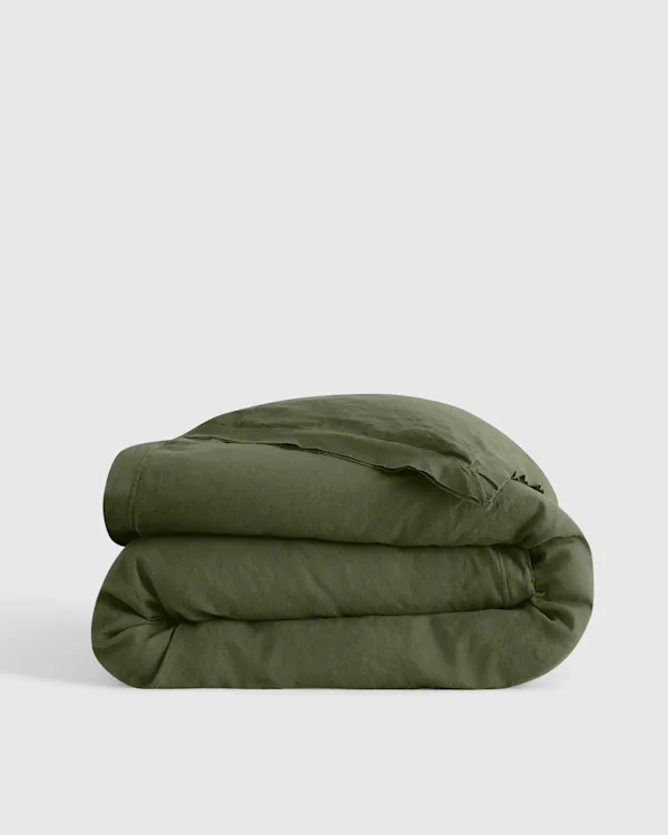 European Linen Double Flange Duvet Cover