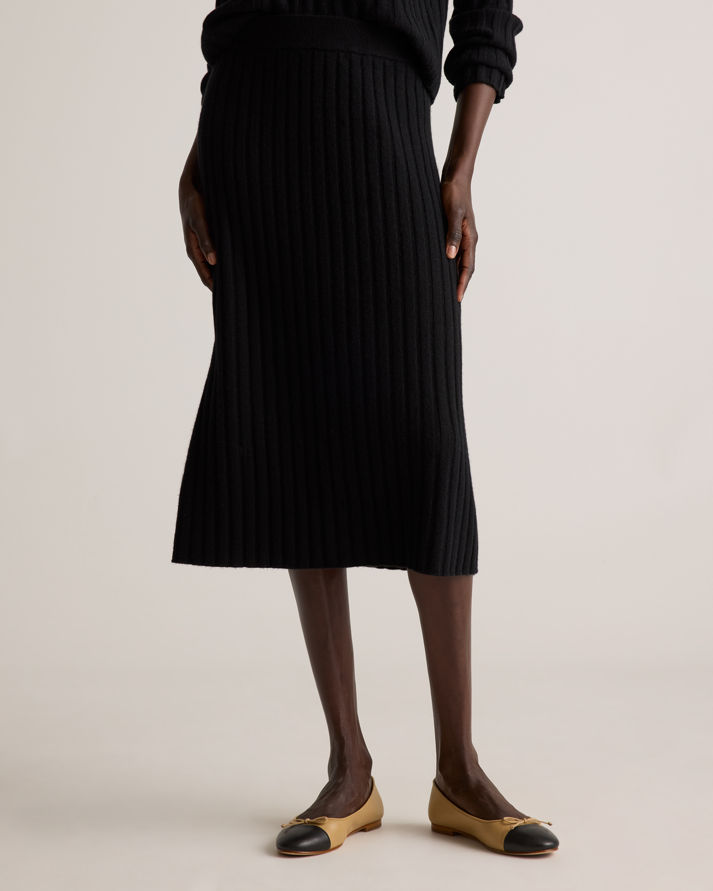 Mongolian Cashmere Midi Skirt