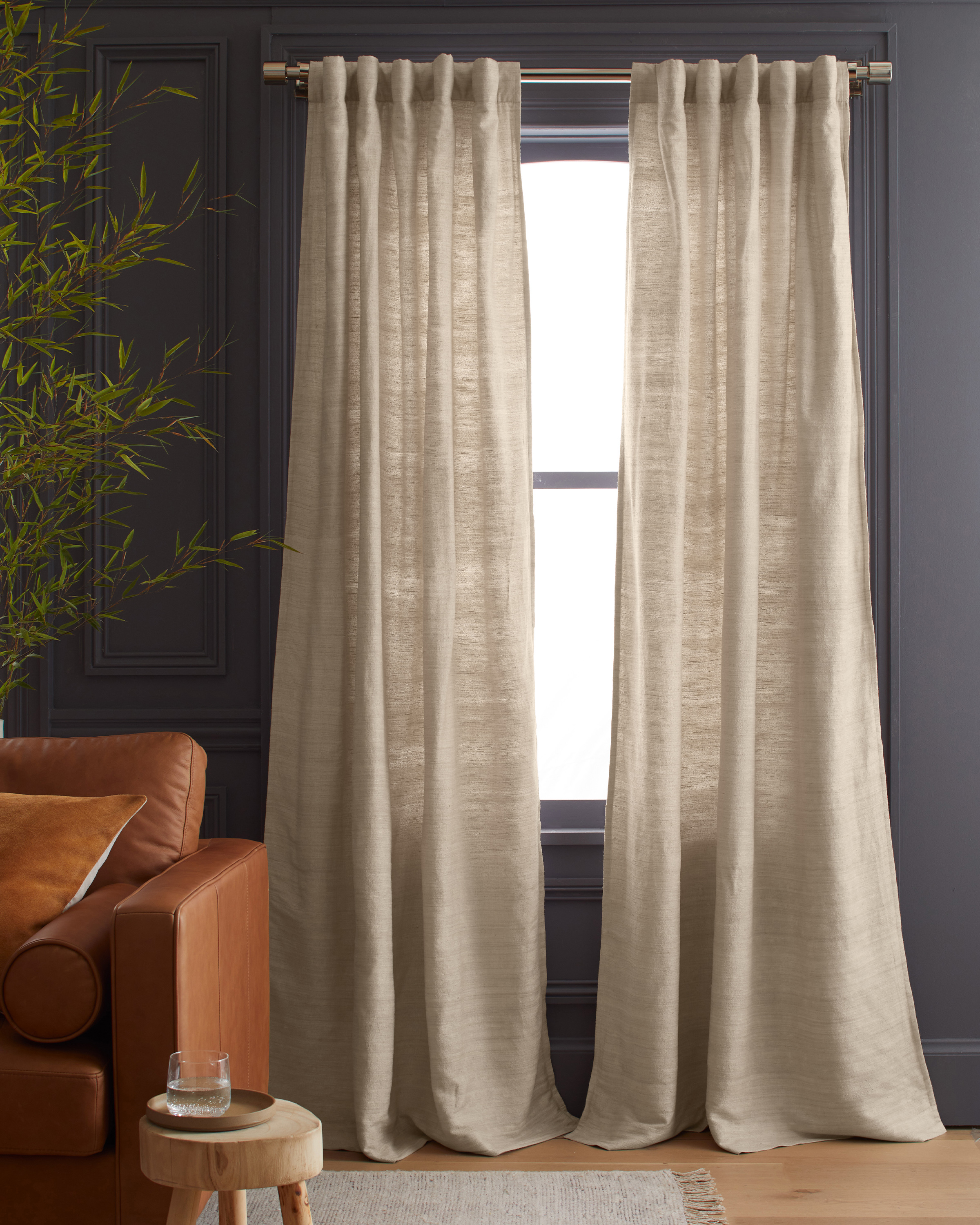 Raw Silk Curtain by Quince