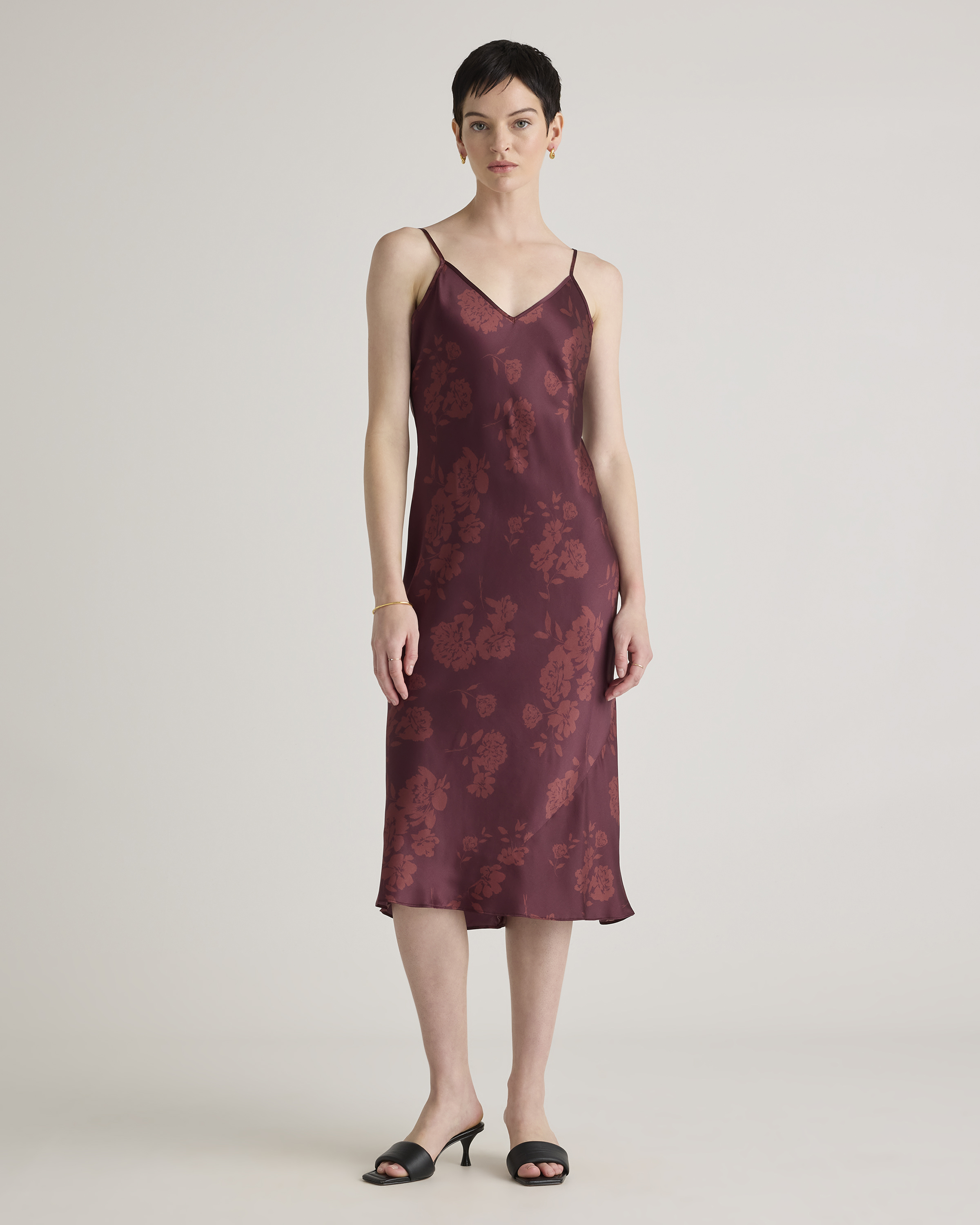 Shop Quince Women's Slip Dress In Ruby Noir