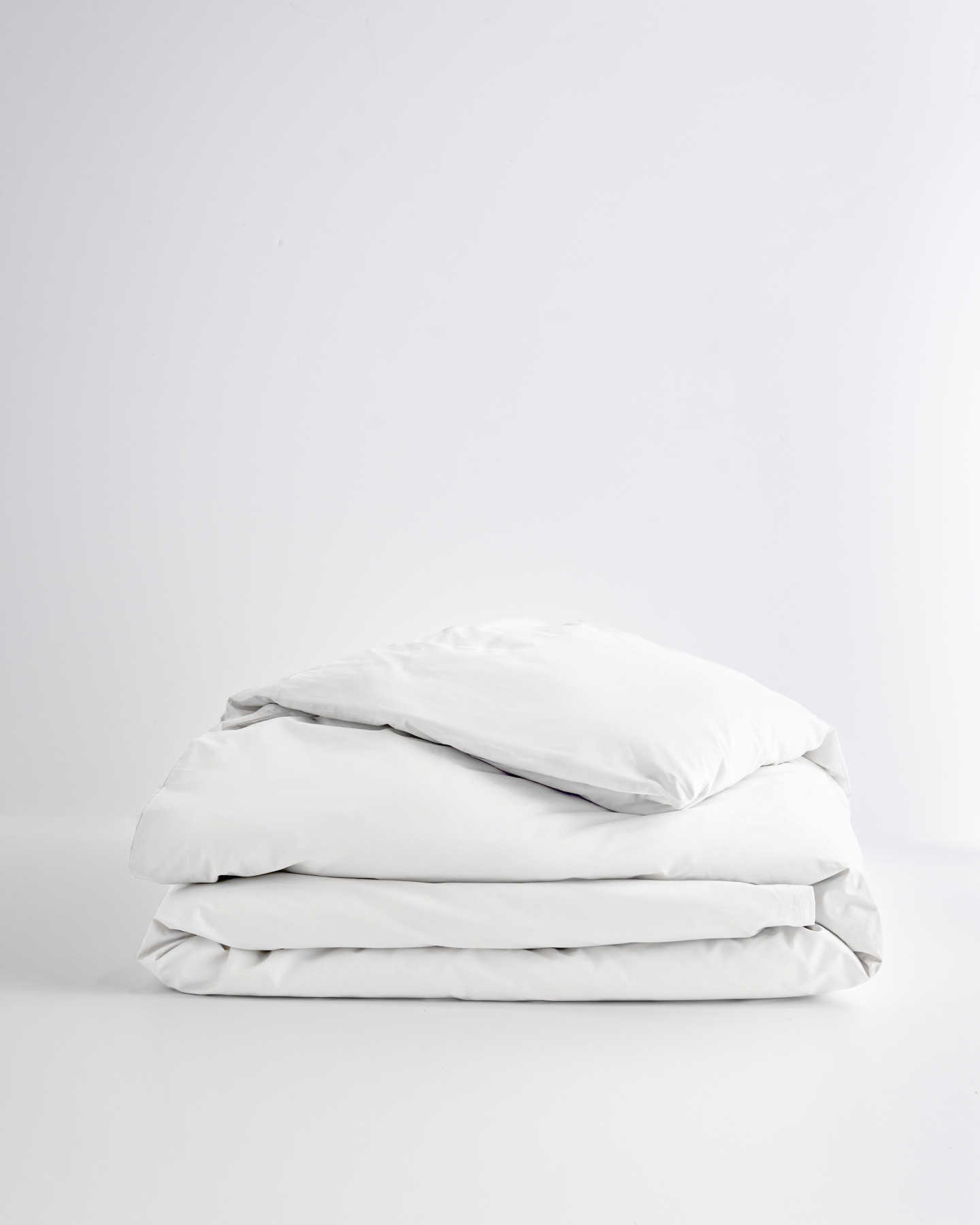 Organic Cotton Percale Duvet Cover - White - 0