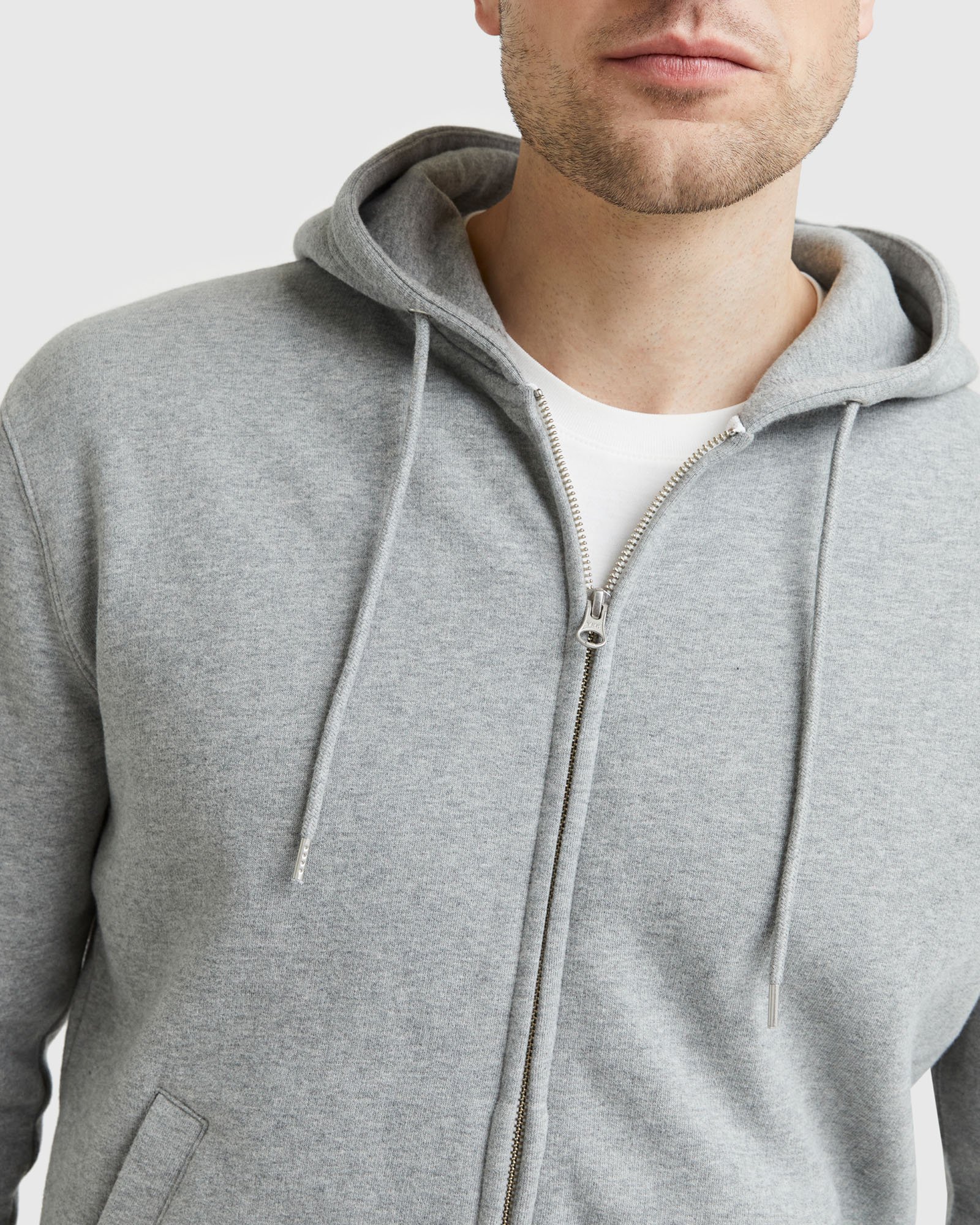 organic cotton zip hoodie