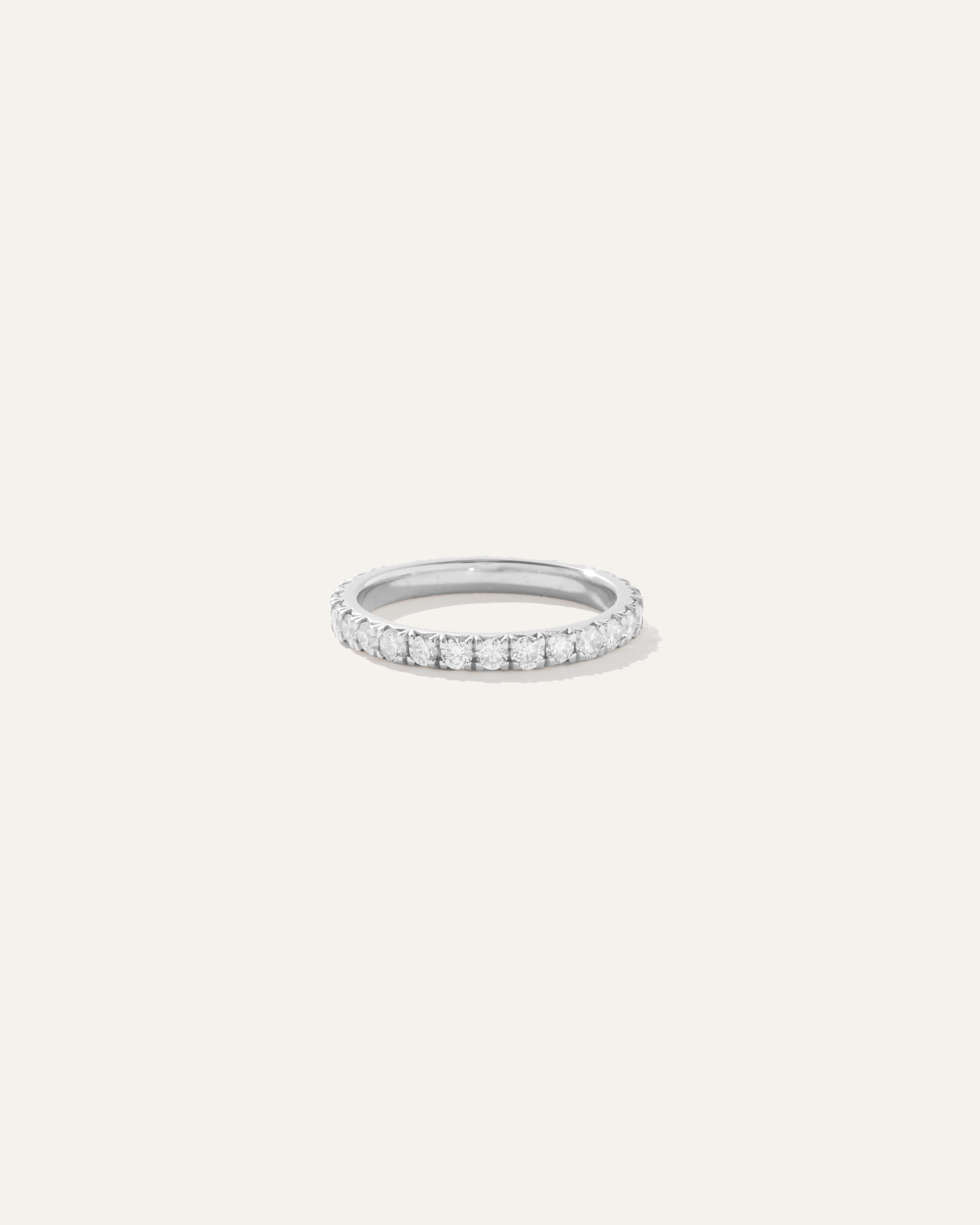 Quince Women's Diamond French Pave Eternity Band Rings In White Gold