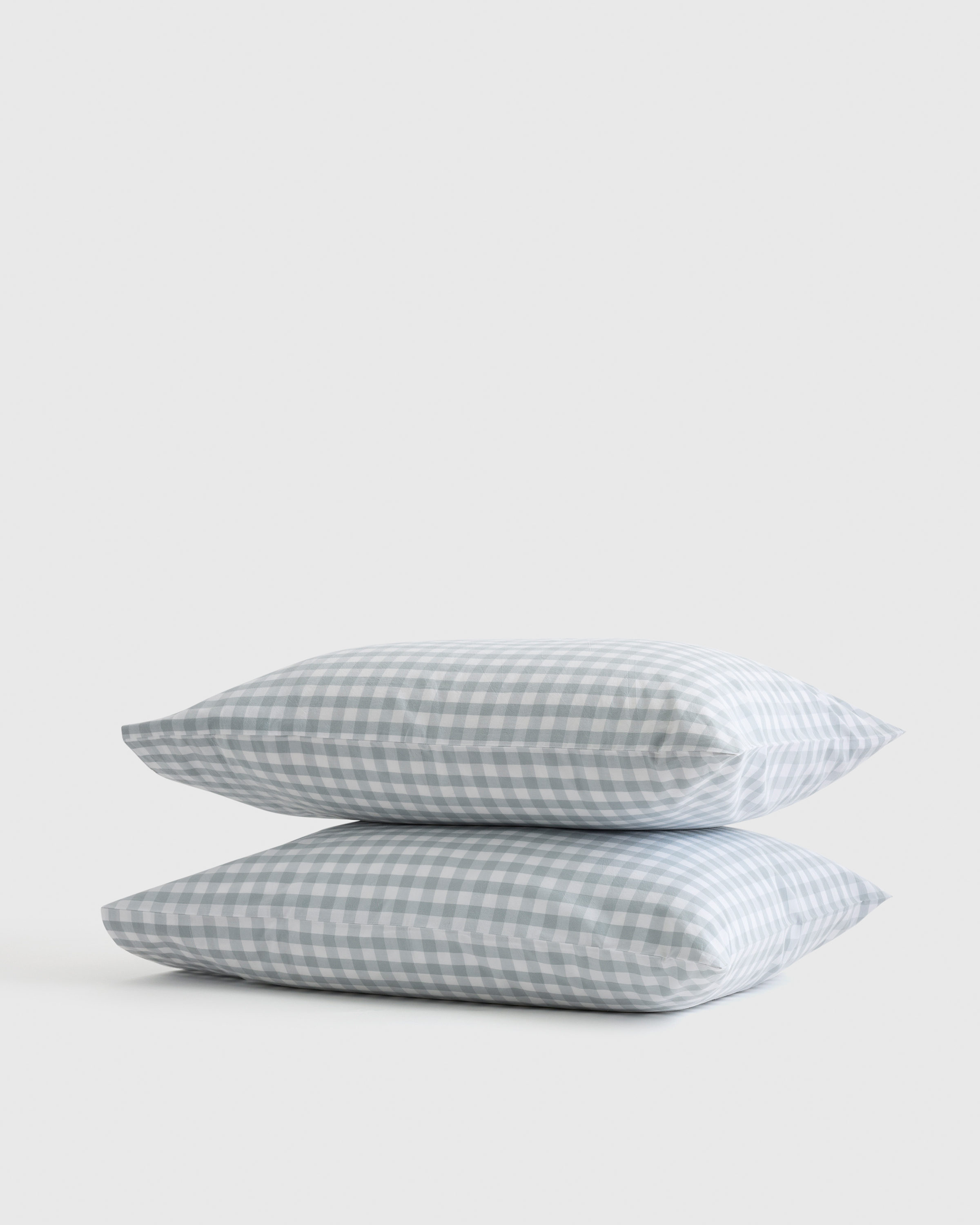 Classic Organic Percale Gingham Standard Pillowcase Set
