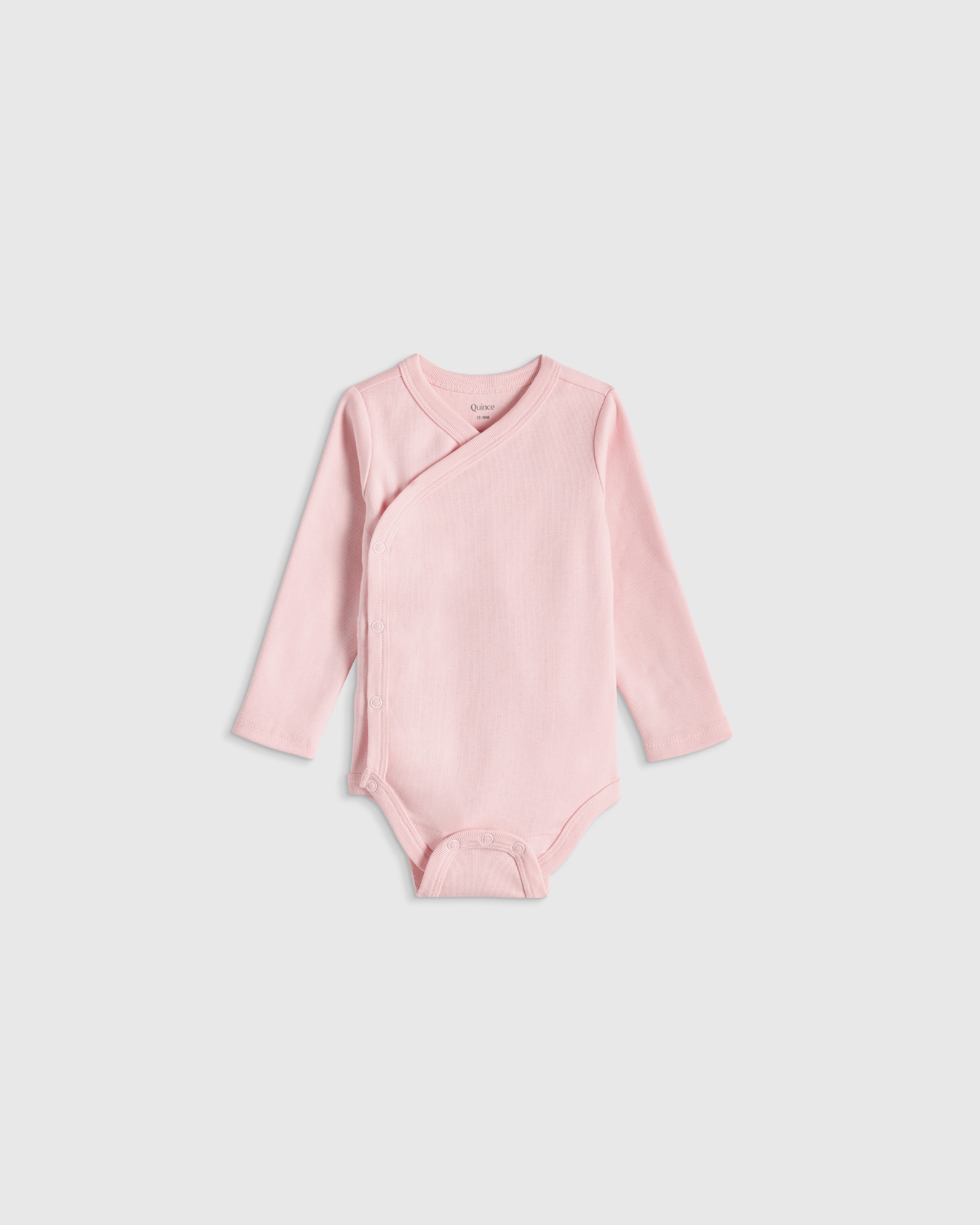 100% Organic Cotton Long Sleeve Kimono Bodysuit - Baby - thumbnail 5