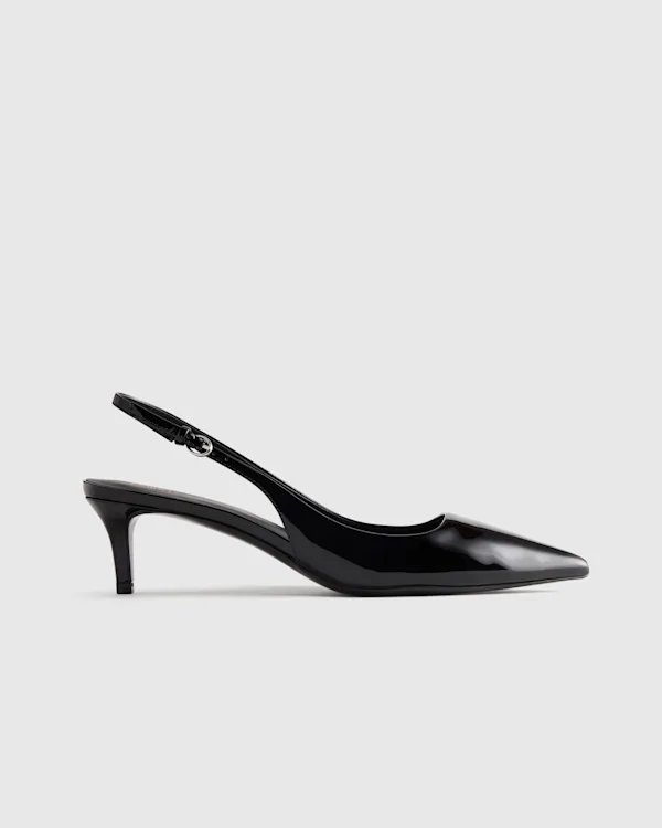 Italian Leather 55mm Slingback Pump