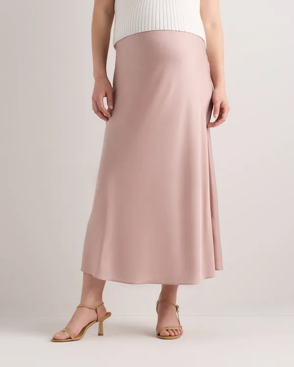Washable Stretch Silk Maternity Skirt