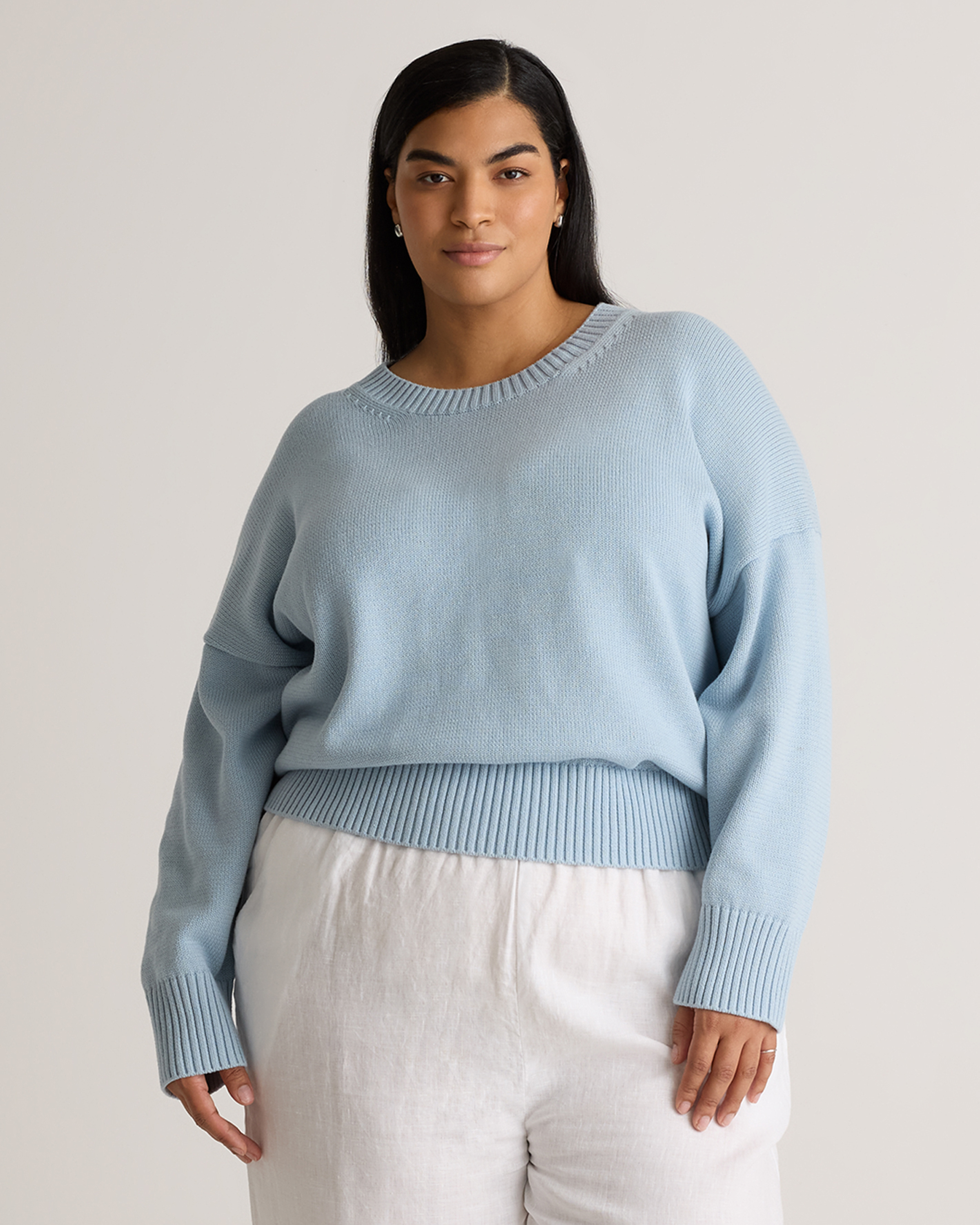 100% Organic Cotton Boyfriend Crew Sweater