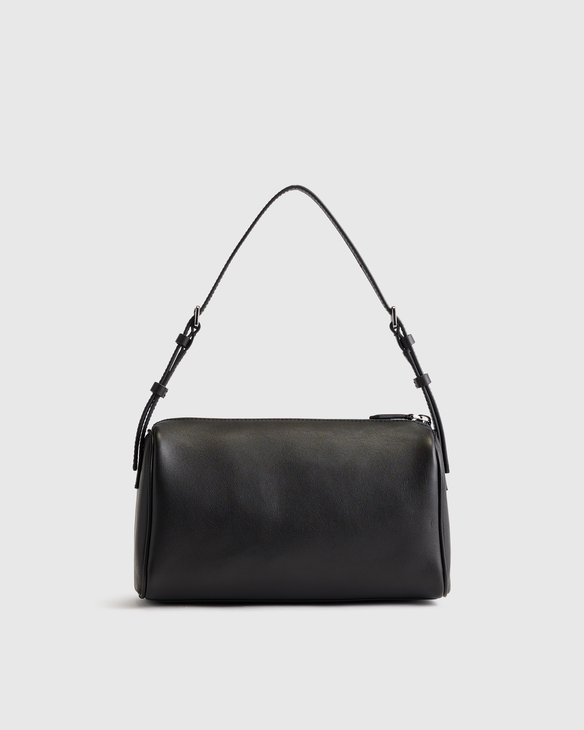 Italian Leather Mini Barrel Shoulder Bag