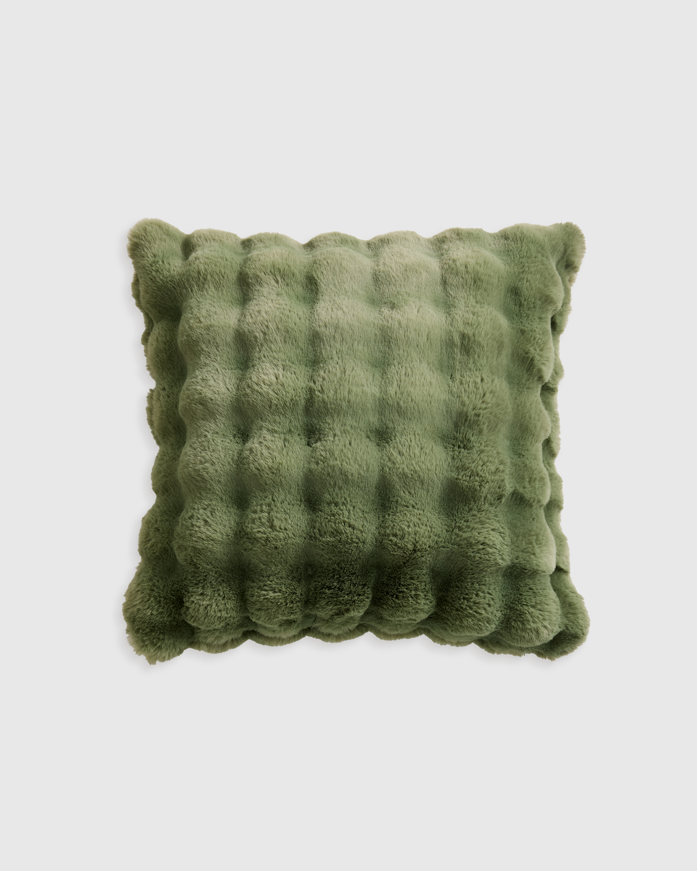 Ruched Faux Fur Pillow Cover
