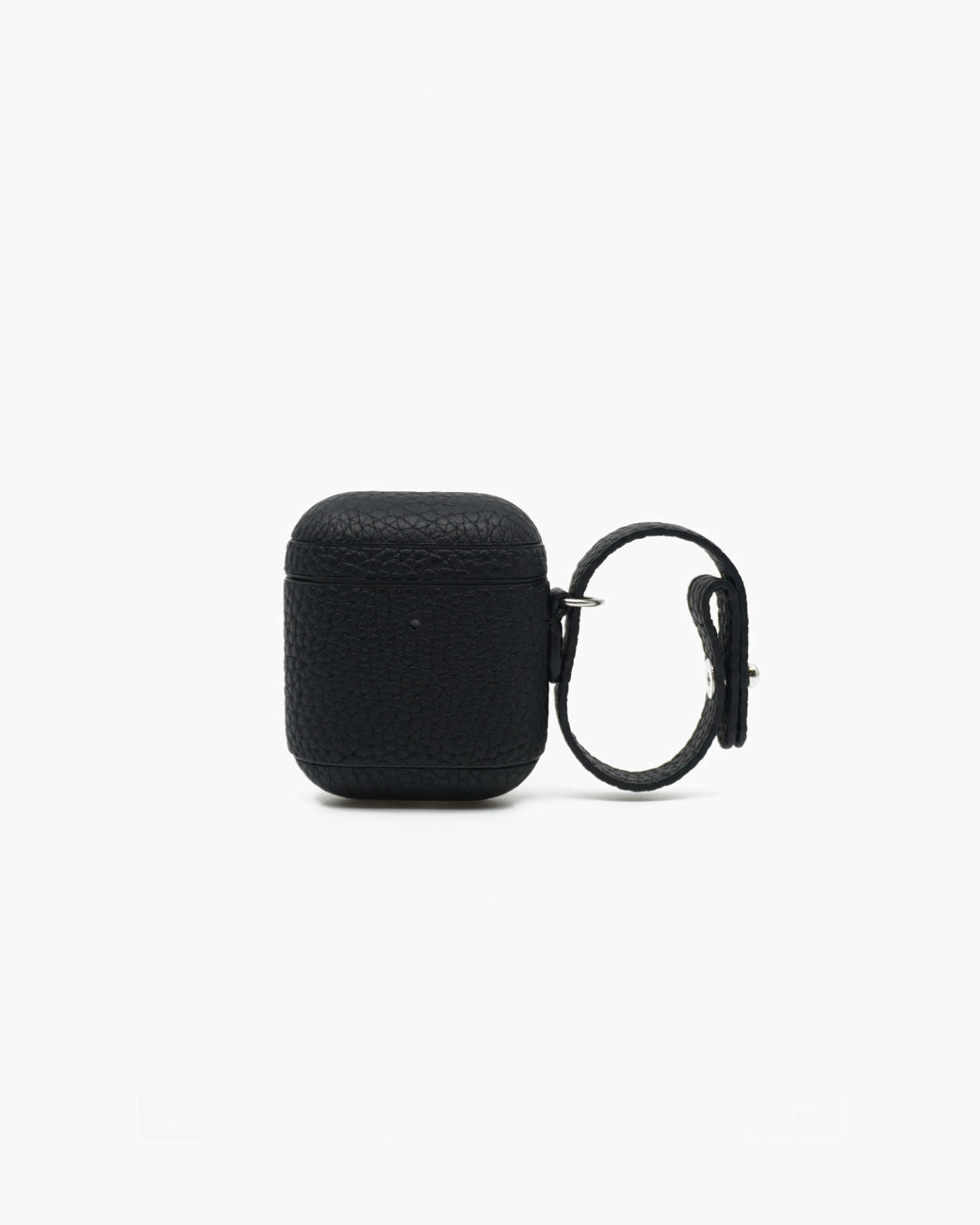 Premium Pebbled Leather AirPod Case - Black