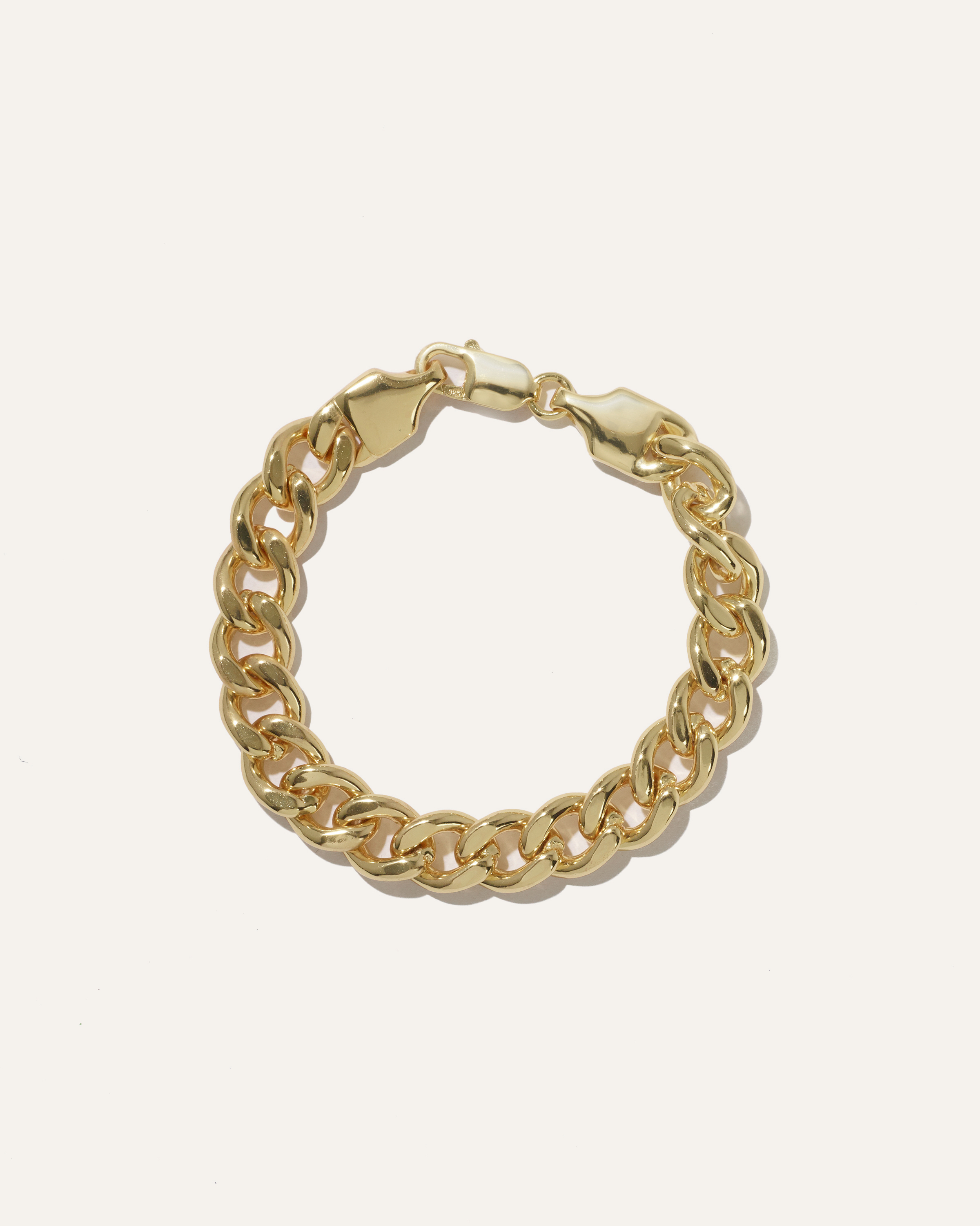 Quince Men's Bold Cuban Curb Chain Bracelet In Gold Vermeil