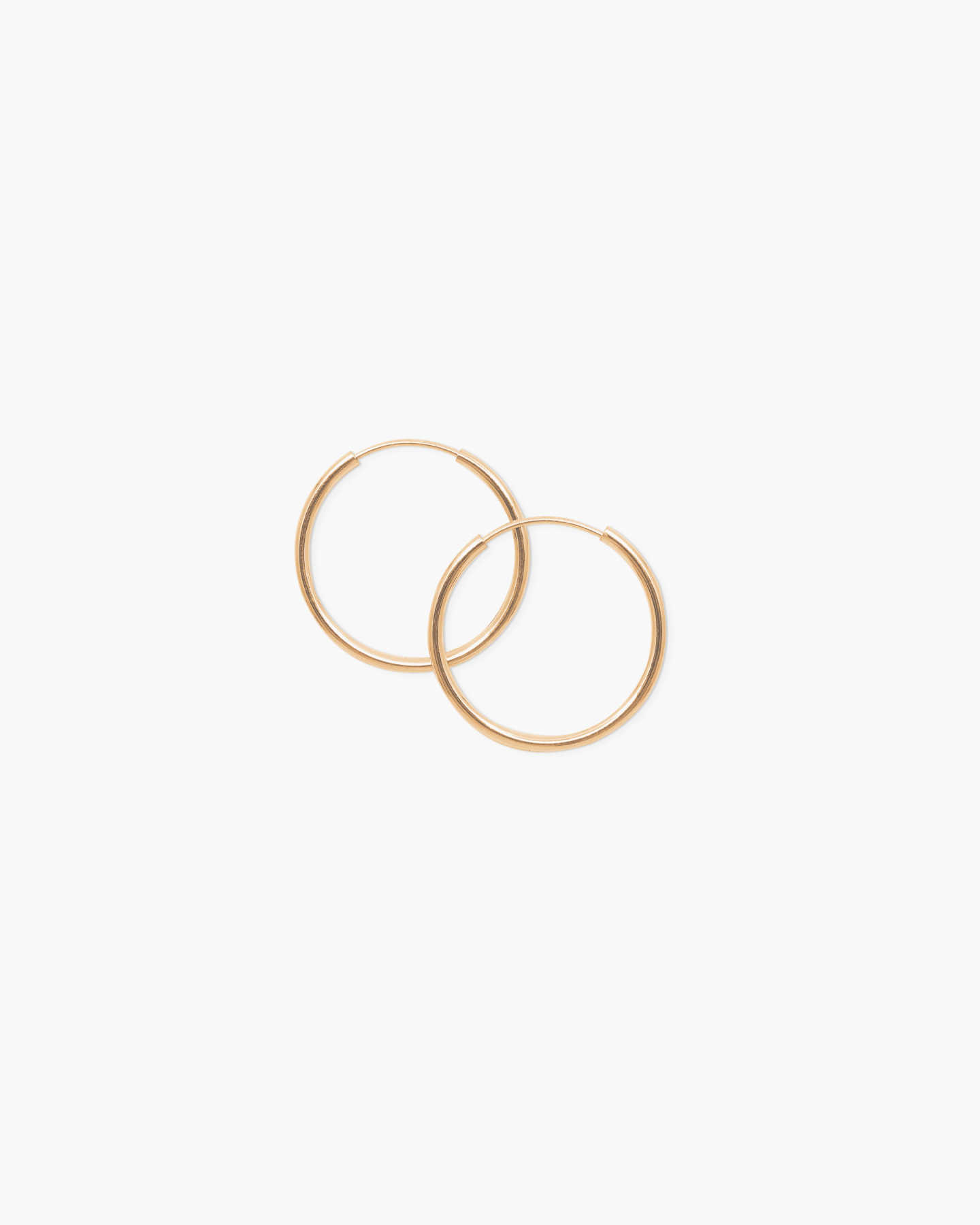 14k Gold Everyday 18mm Hoop Earrings - Yellow Gold