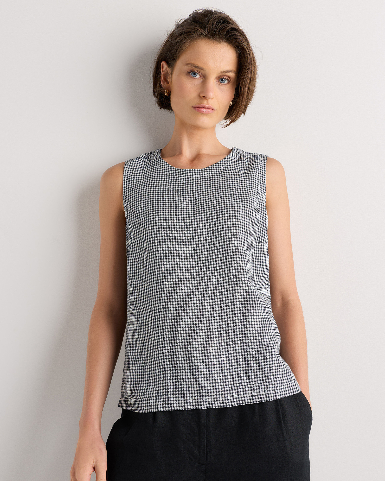 100% European Linen Tank