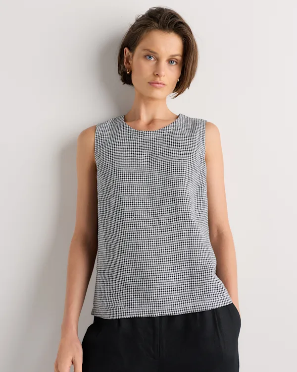 100% European Linen Tank