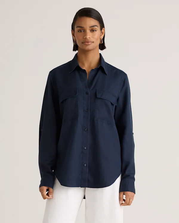 Vintage Wash Tencel Utility Shirt