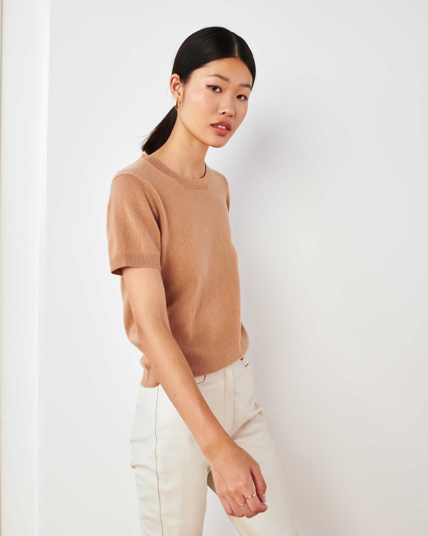 Pair With - Mongolian Cashmere Tee - Camel