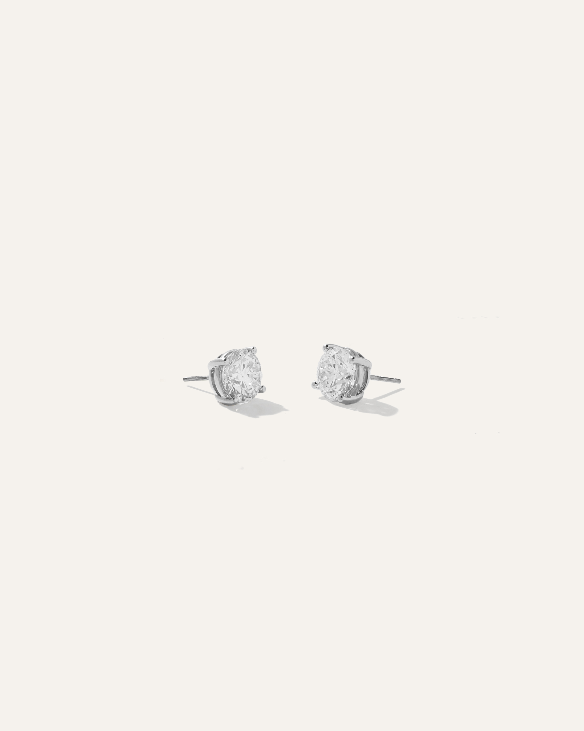 Quince Women's 14k Gold Lab Grown Diamond Solitaire Studs In Metallic