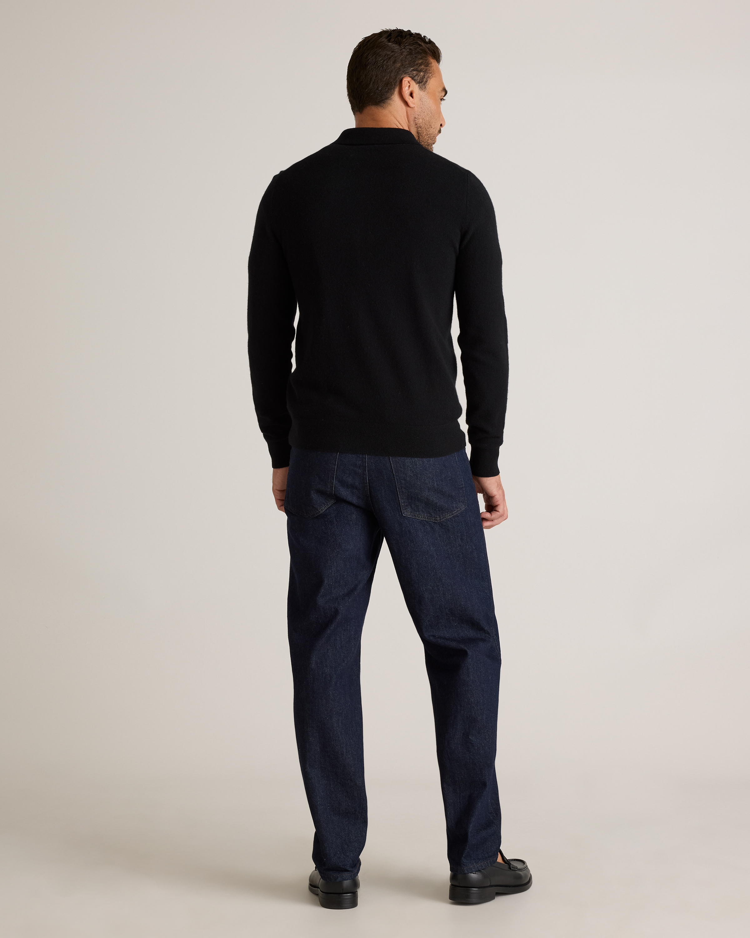 Mongolian Cashmere Polo Sweater