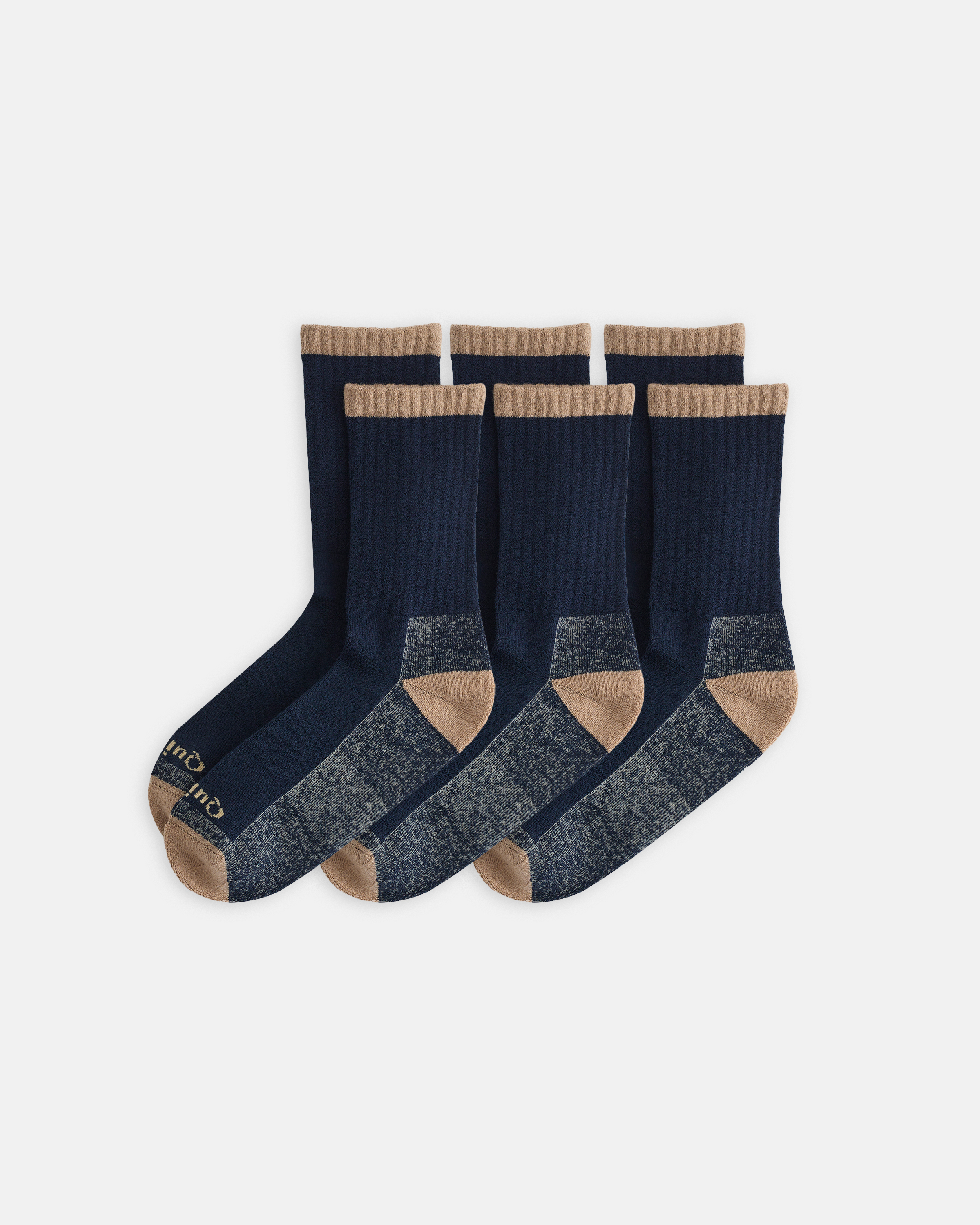 Quince Merino Wool Hiking Socks In Blue