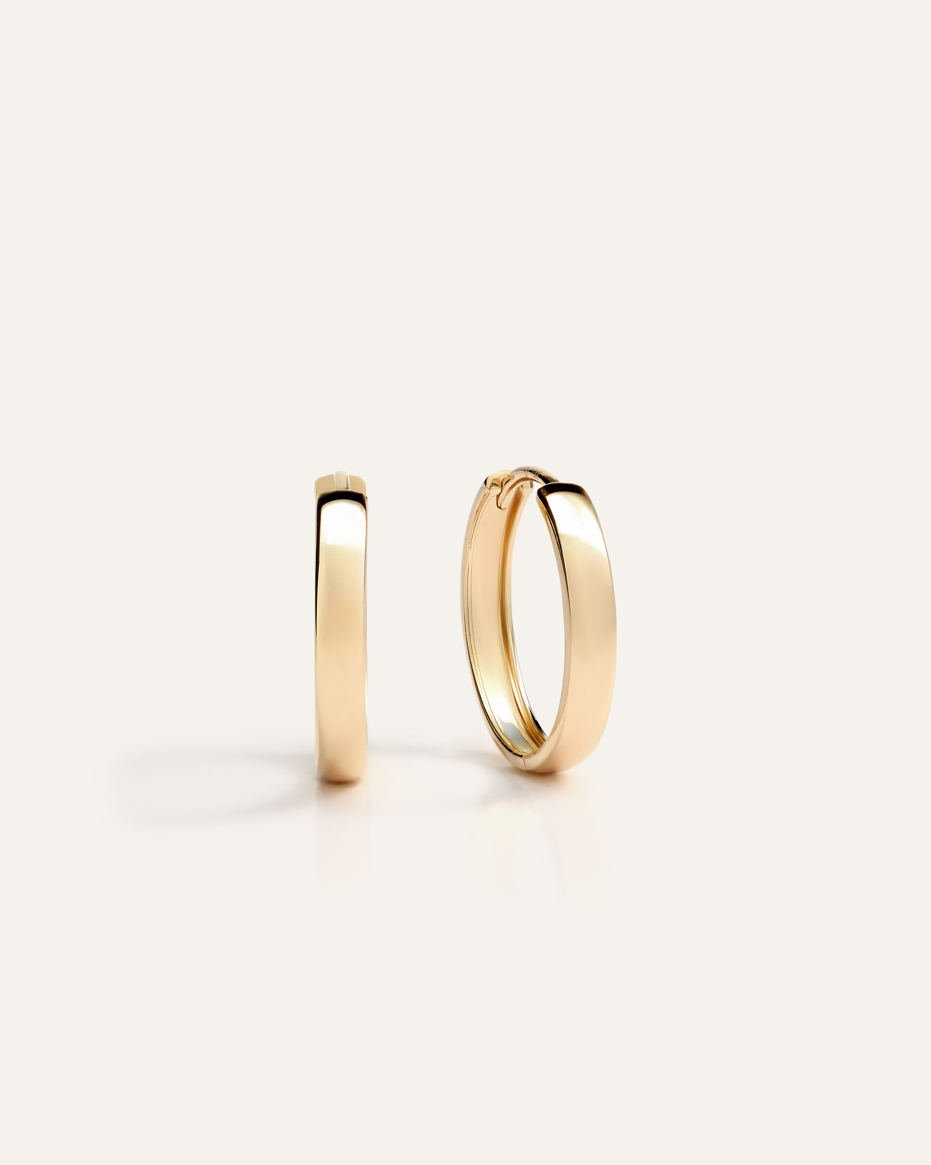 14K Gold Bold Hoops