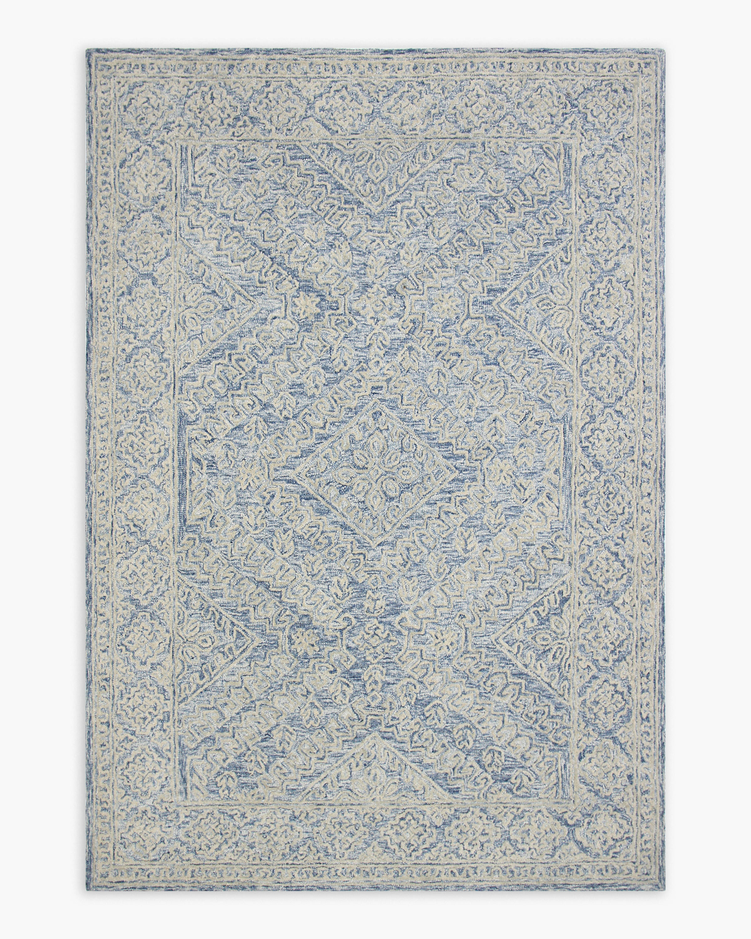 Quince Maisie Tufted Wool Rug In Sky Blue
