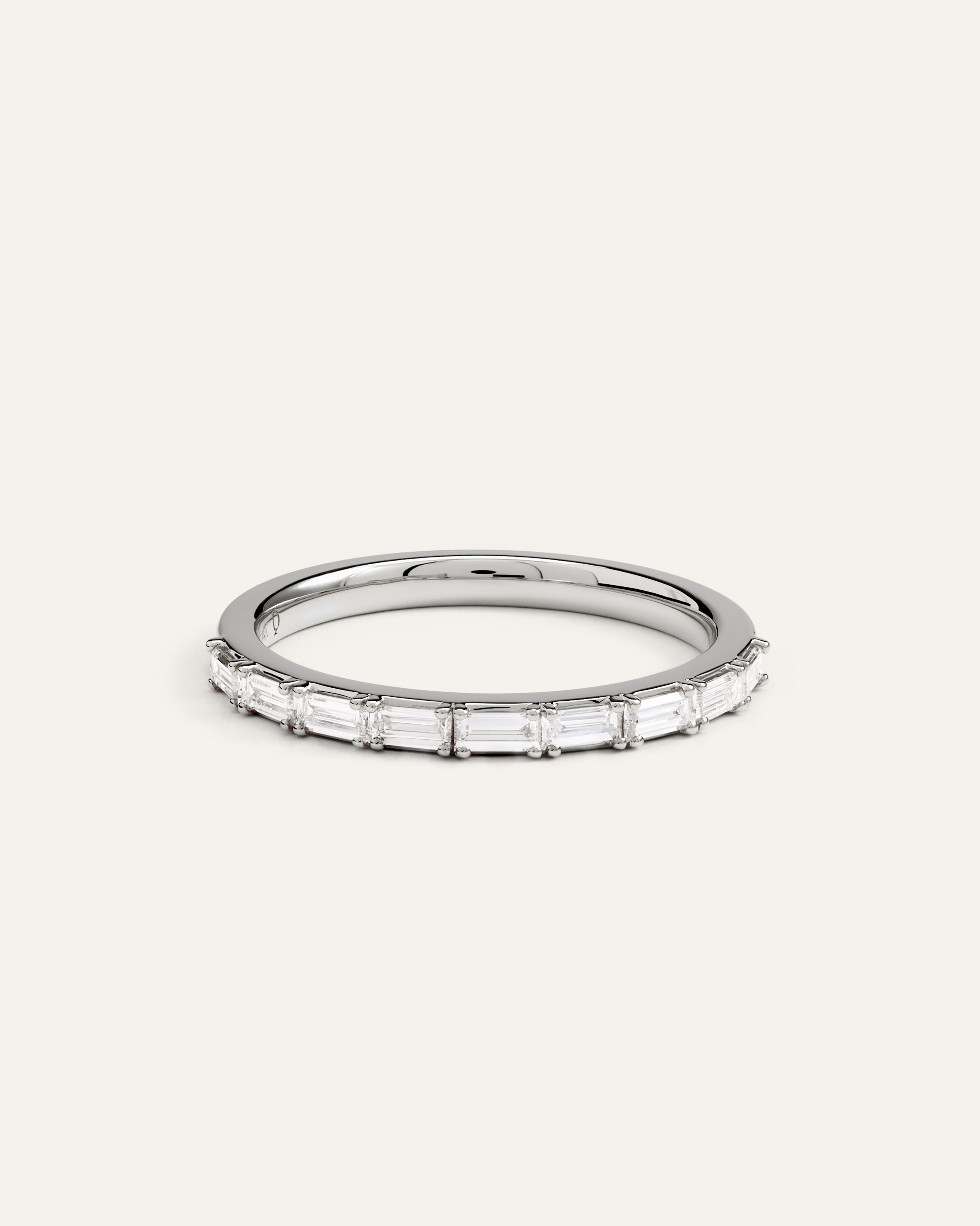 14K Gold Lab Grown Diamond Baguette Band