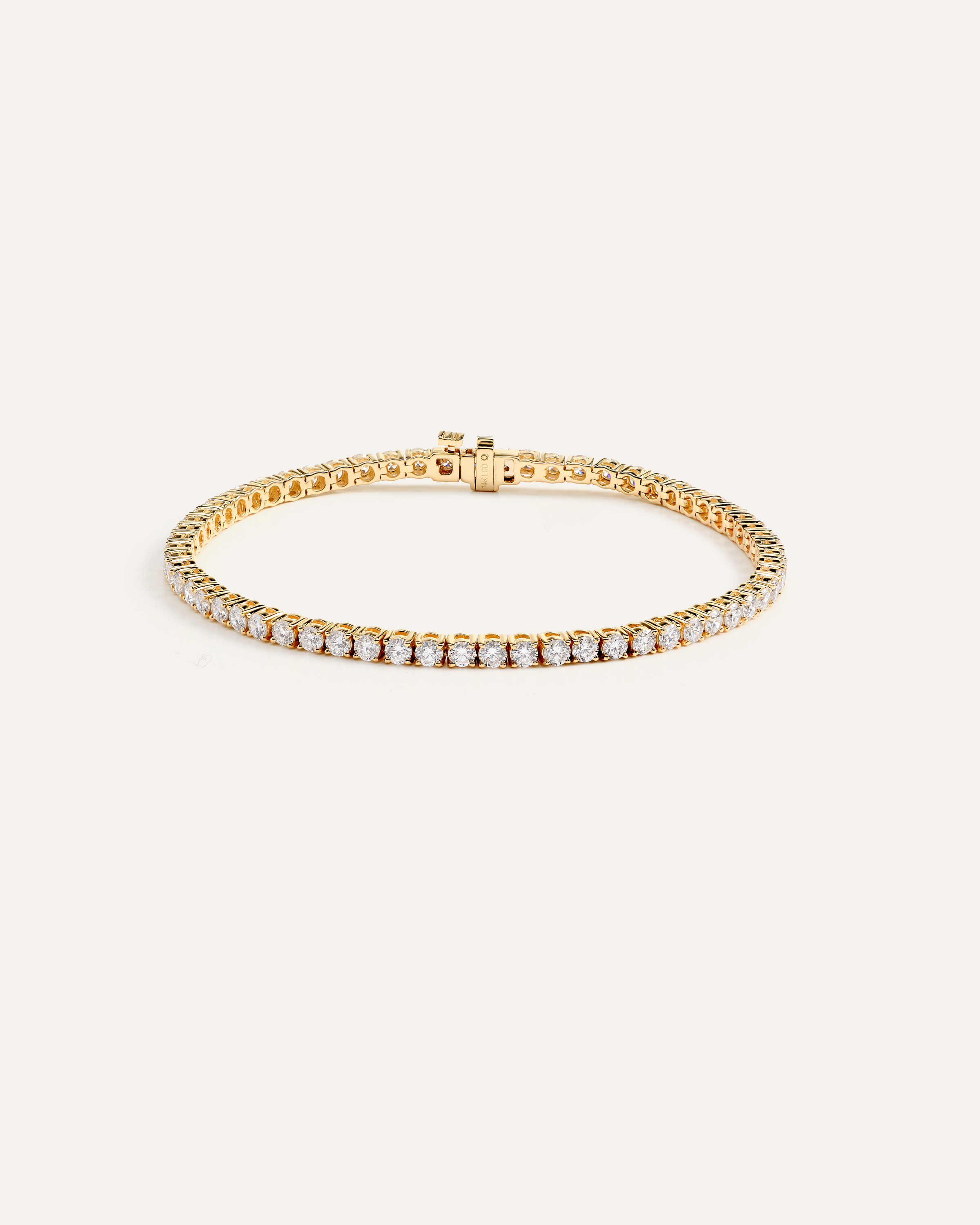 14K Gold Lab Grown Diamond Tennis Bracelet - 4ctw