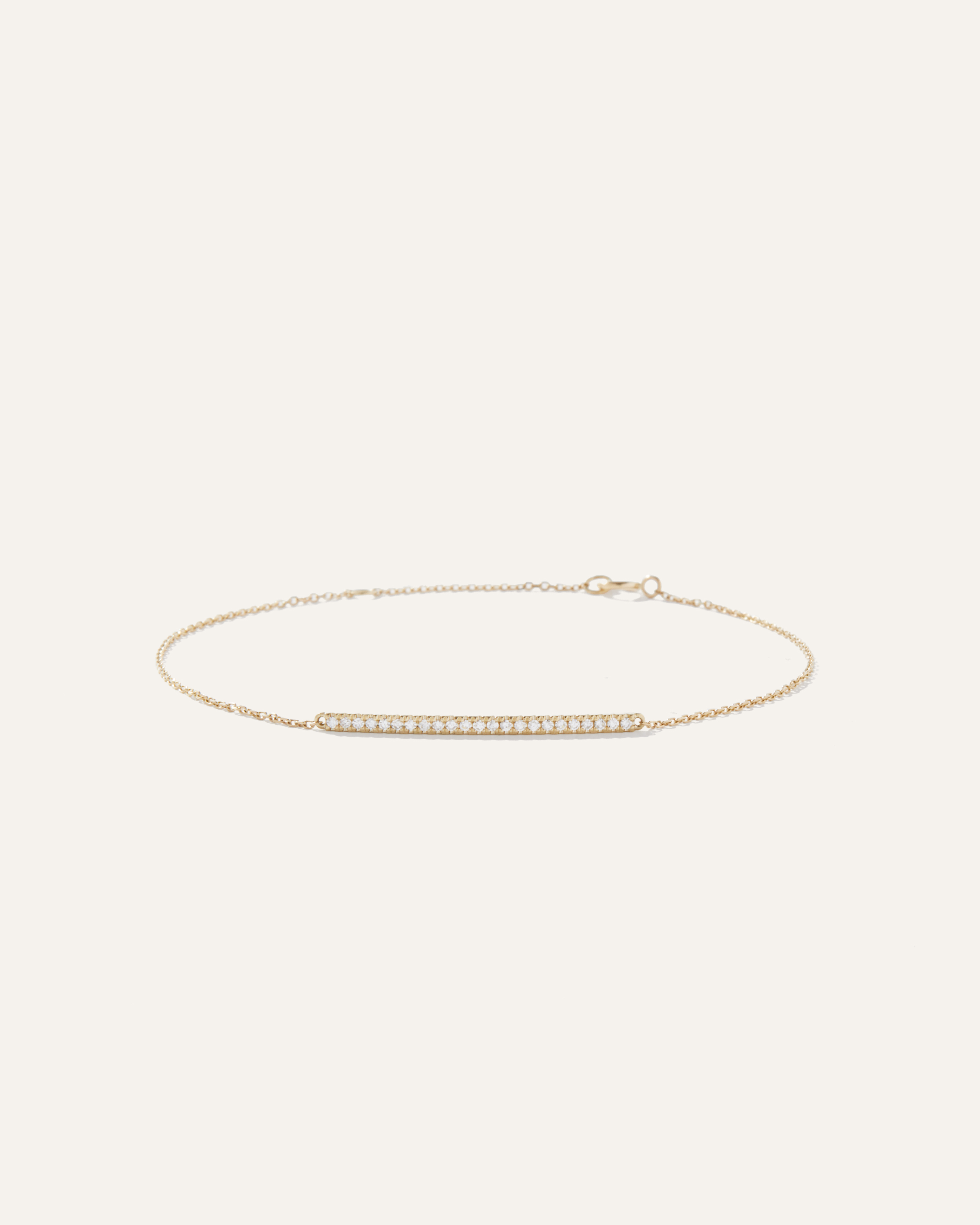 Quince Women's 14k Gold Pave Diamond Bar Bracelet In Yellow Gold