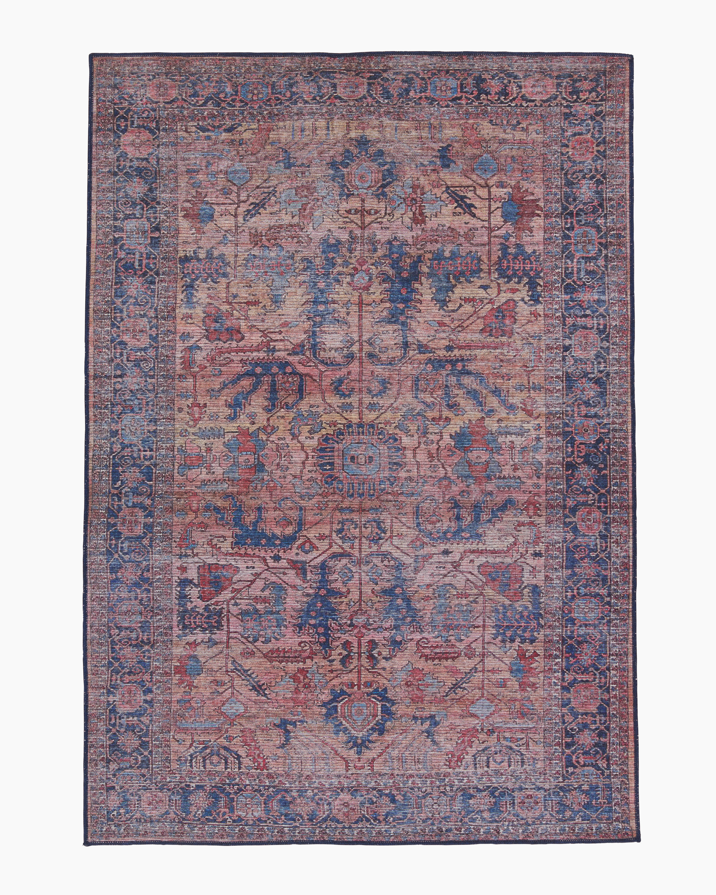 Quince Rayna Rug In Navy/pink