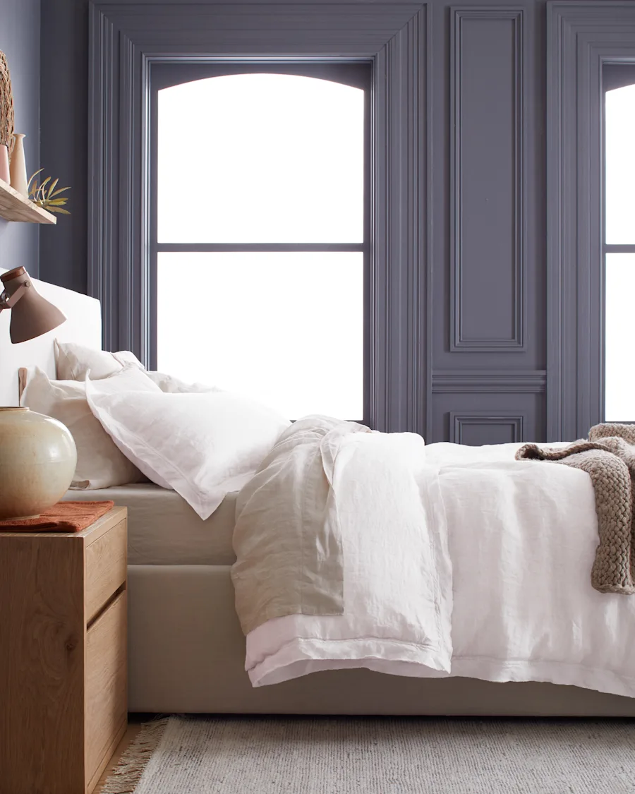 LinenDoubleFlangeDuvetSet White 549 2
