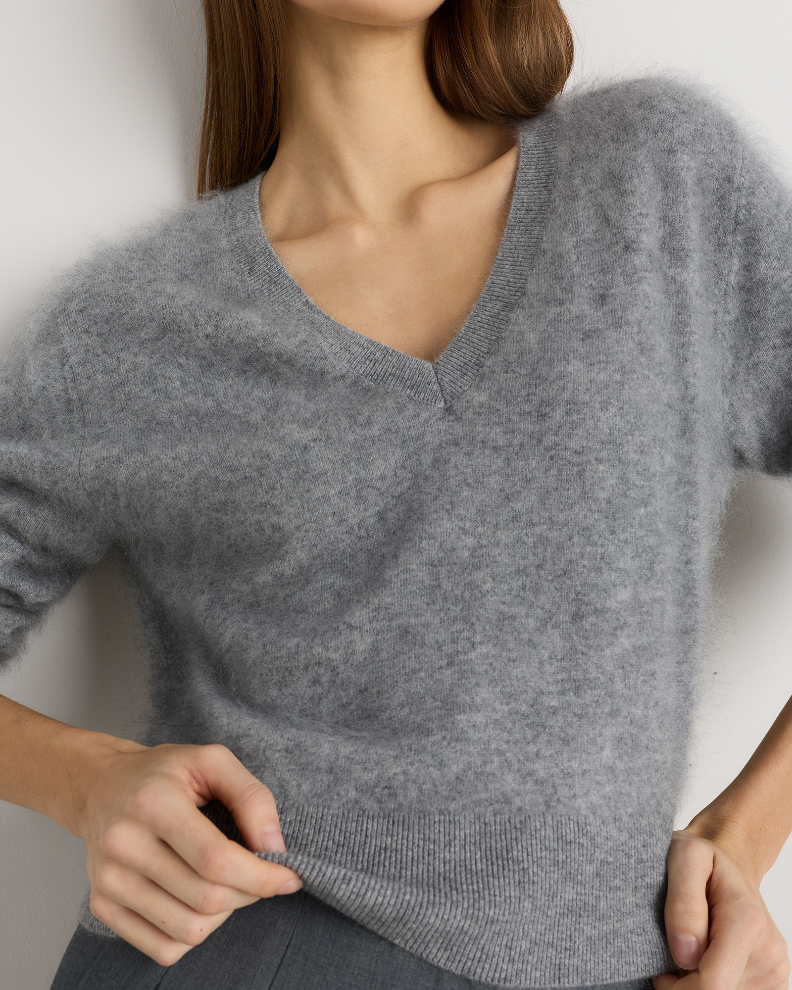 トップス Brushed all cashmere knit pullover On 34th Women's