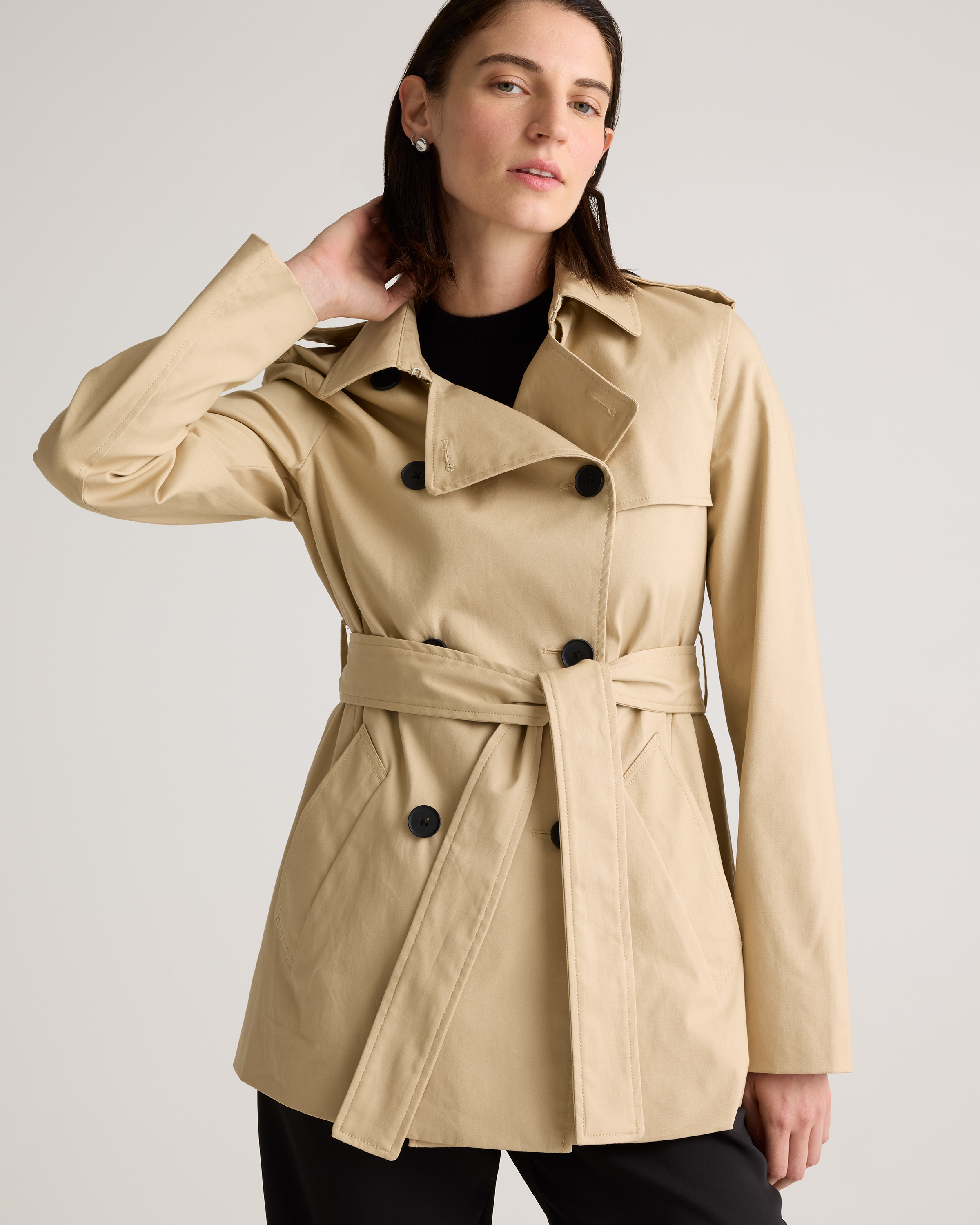 Comfort Stretch Short Trench Coat